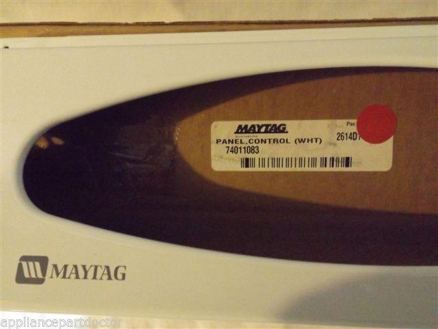 MAYTAG STOVE 74011083 Panel, Control (white)   NEW IN BOX
