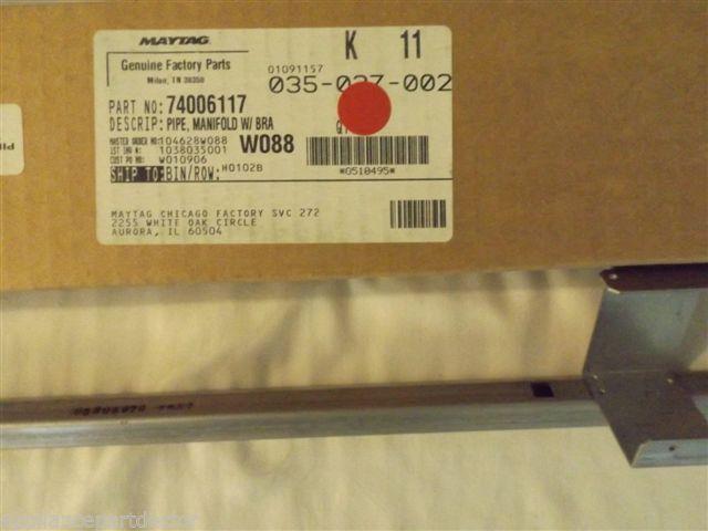 JENN AIR STOVE 74006117 Pipe, Manifold W/ Bracket  NEW IN BOX