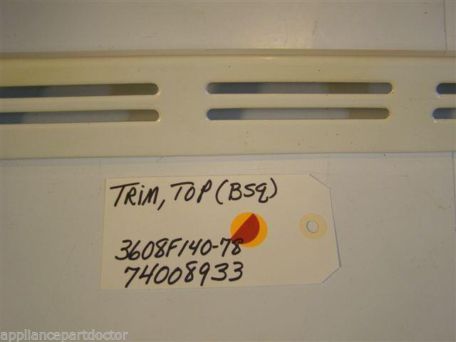 Maytag STOVE 3608F140-78  74008933  Trim, Top (bsq) very small specks  USED