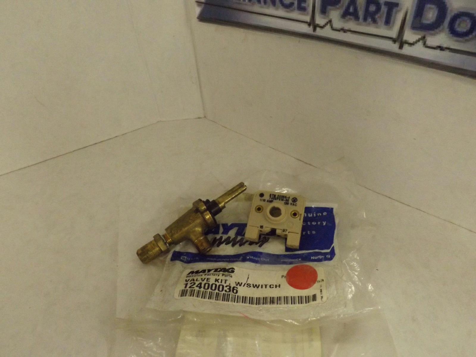 MAYTAG WHIRLPOOL STOVE 12400036 VALVE KIT W/ SWITCH NEW