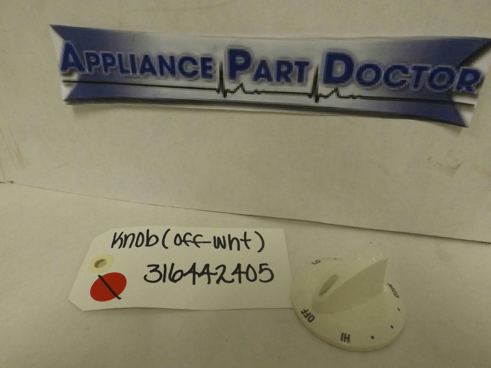 KENMORE FRIGIDAIRE STOVE 316442405 KNOB (OFF-WHT) USED
