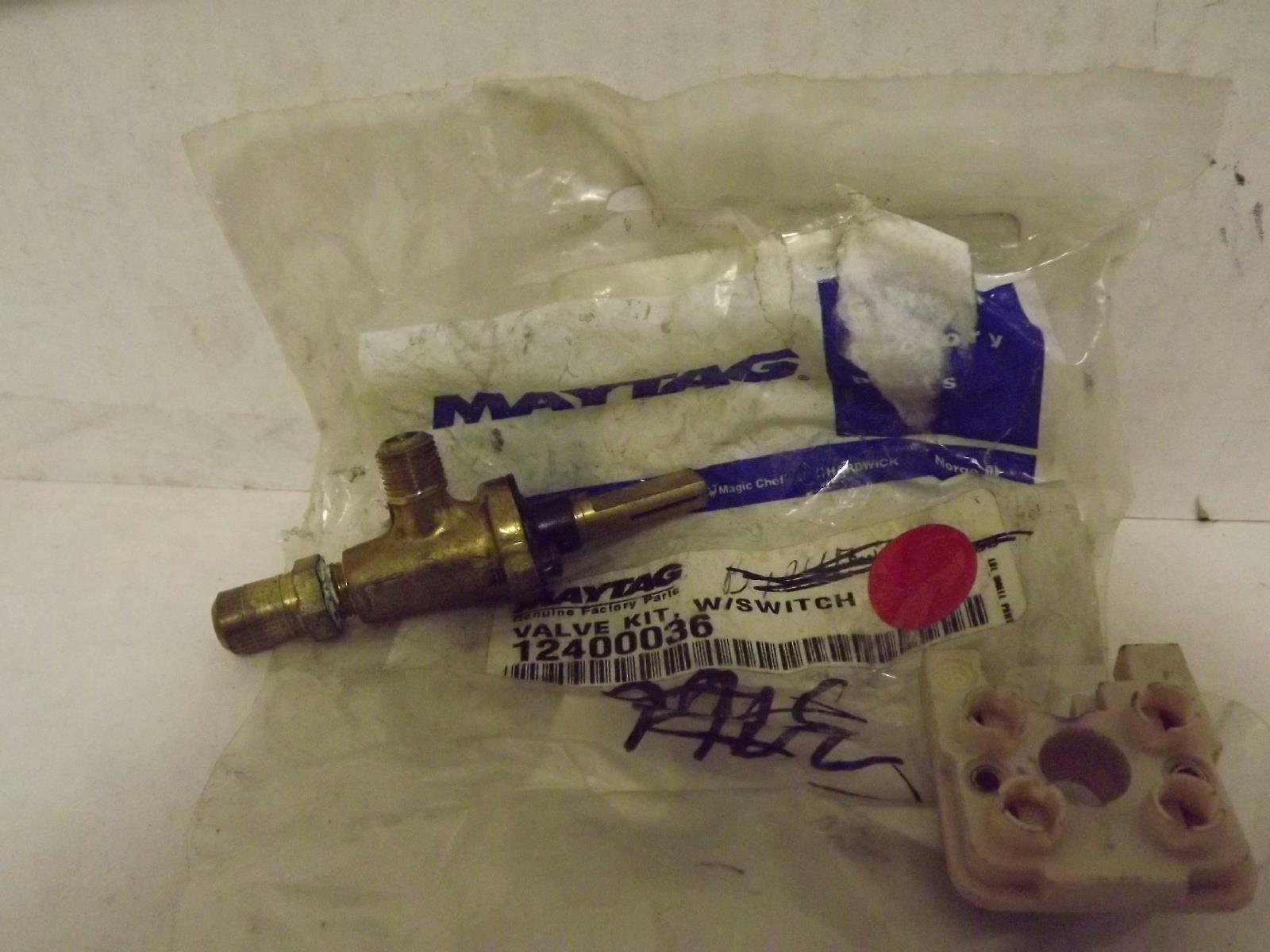 MAYTAG WHIRLPOOL STOVE 12400036 VALVE KIT W/ SWITCH NEW