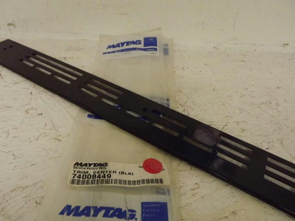 MAYTAG WHIRLPOOL STOVE 74008449 CENTER TRIM (BLK) NEW