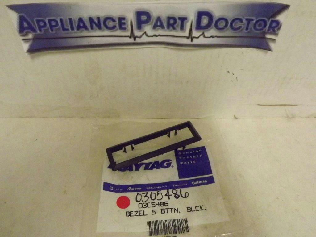MAYTAG AMANA STOVE 0305486 BEZEL 5 BUTTON (BLK) NEW