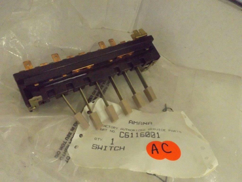 AMANA AIR CONDITIONER C6116001 SWITCH NEW