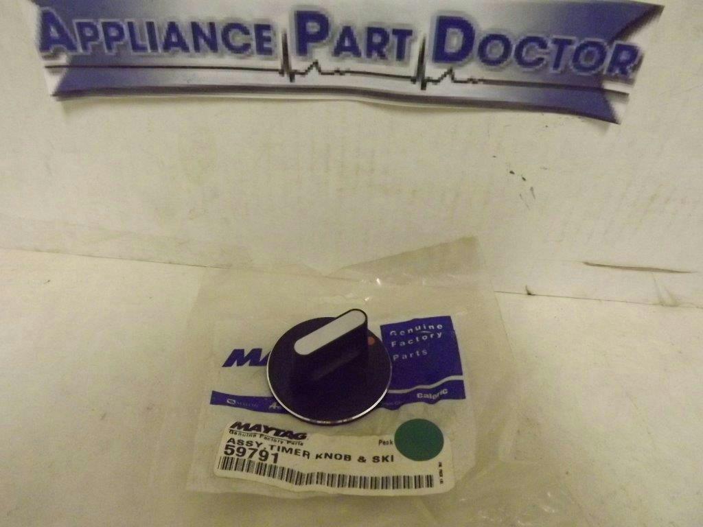 MAYTAG SPEEDQUEEN DRYER 59791 TIMER KNOB & SKIRT ASSY NEW