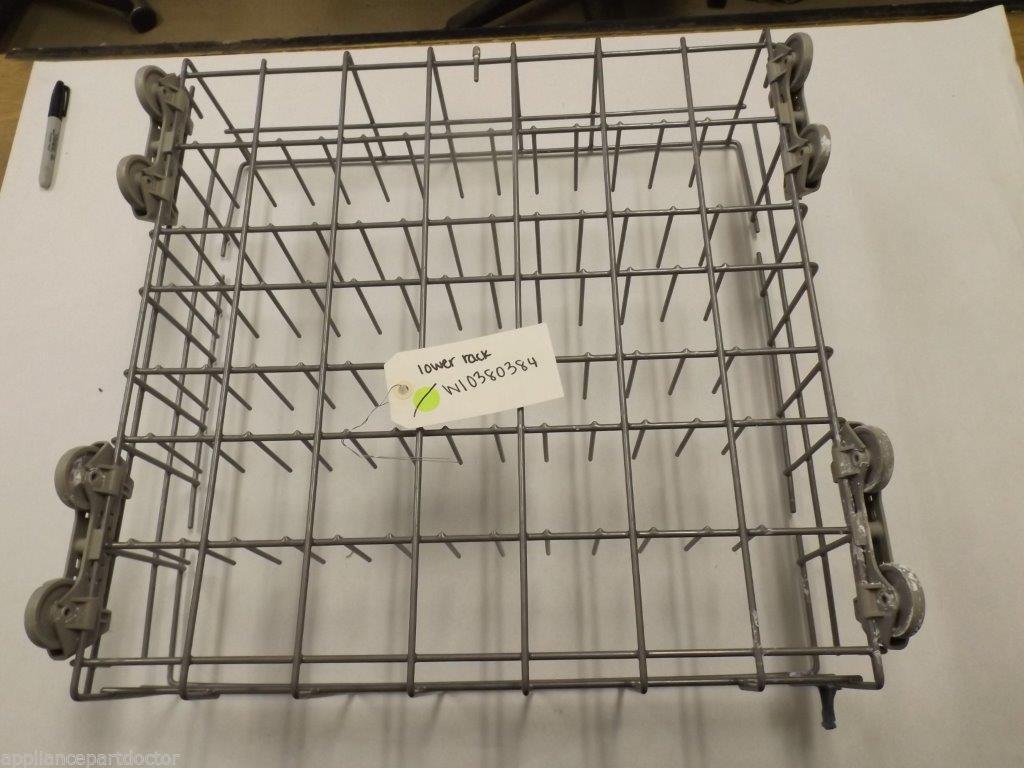 WHIRLPOOL DISHWASHER W10380384 LOWER RACK USED