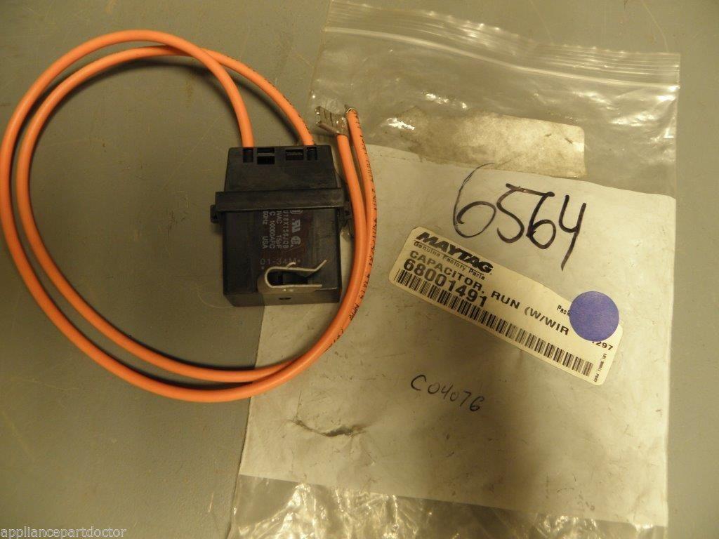 Maytag Amana Ref/Freezer 68001491 Run Capacitor w/wire NEW IN BOX