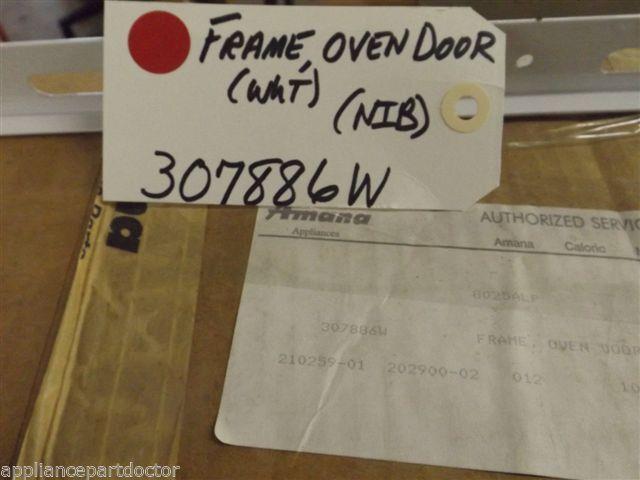 Amana Stove  307886W  Frame, Oven Door (wht)  NEW IN BOX