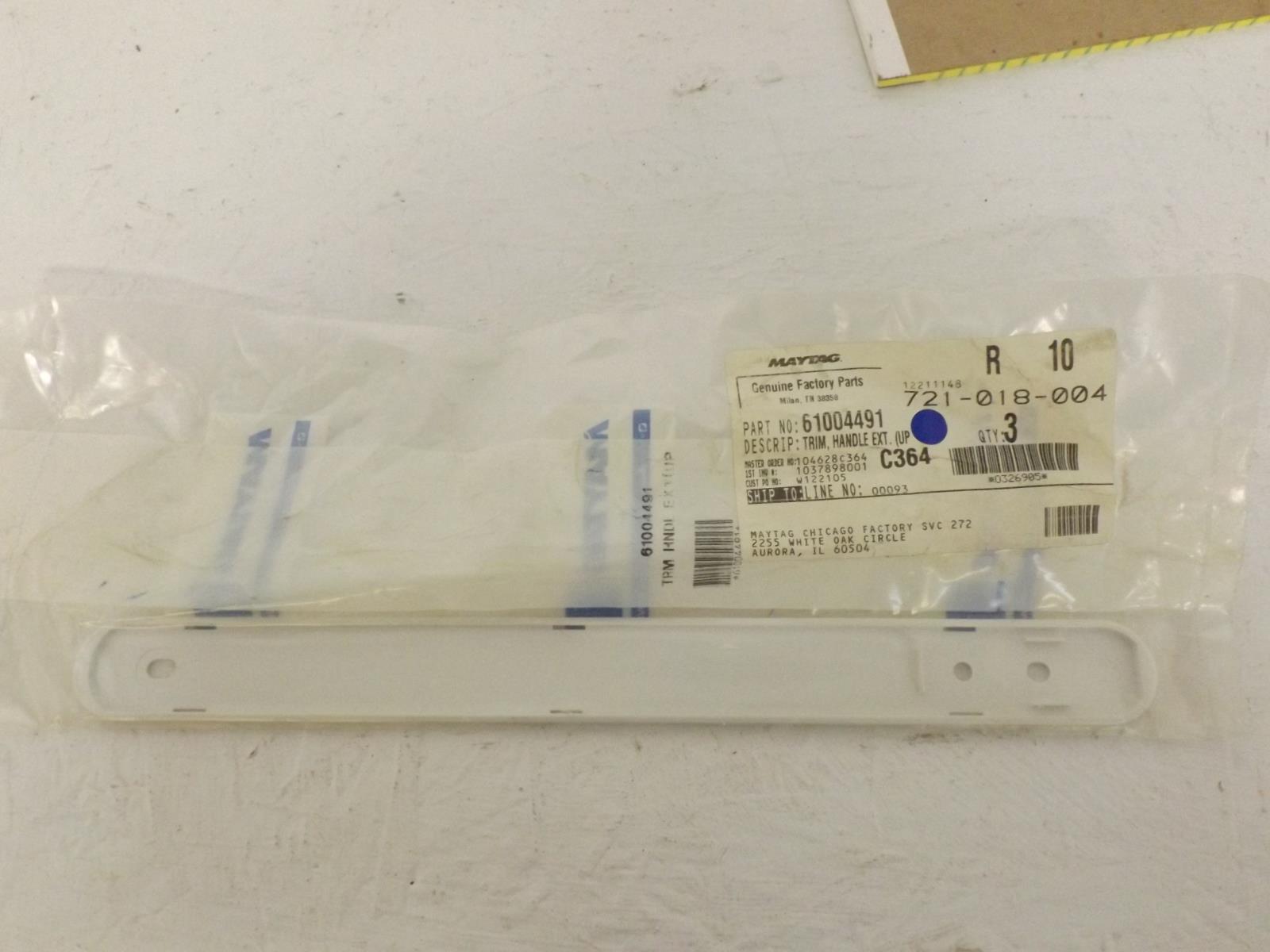 Maytag Refrigerator 61004491 Trim, Handle Ext. Upper
