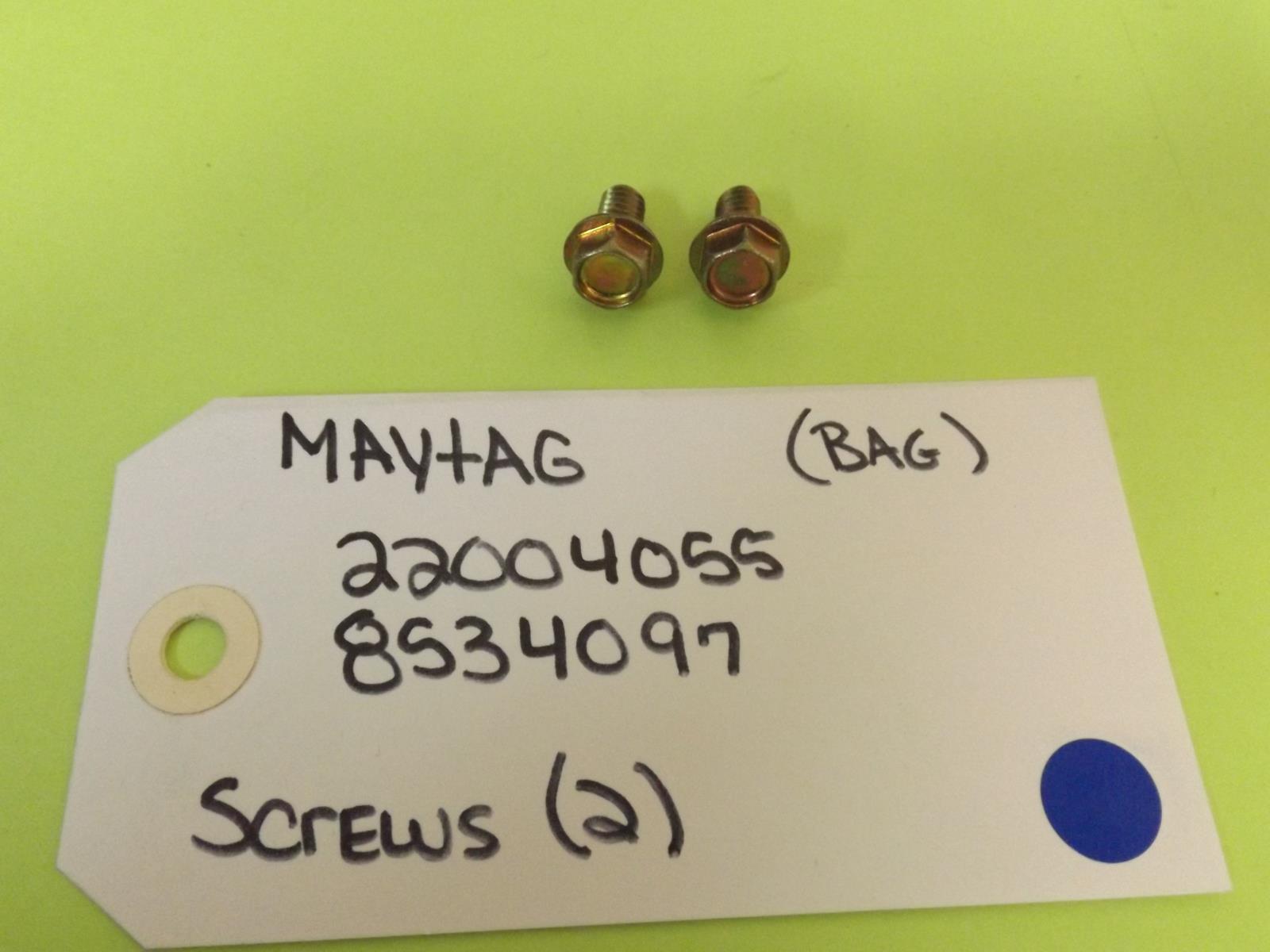 Maytag Refrigerator 22004055 8534097 Screws (2) (New)