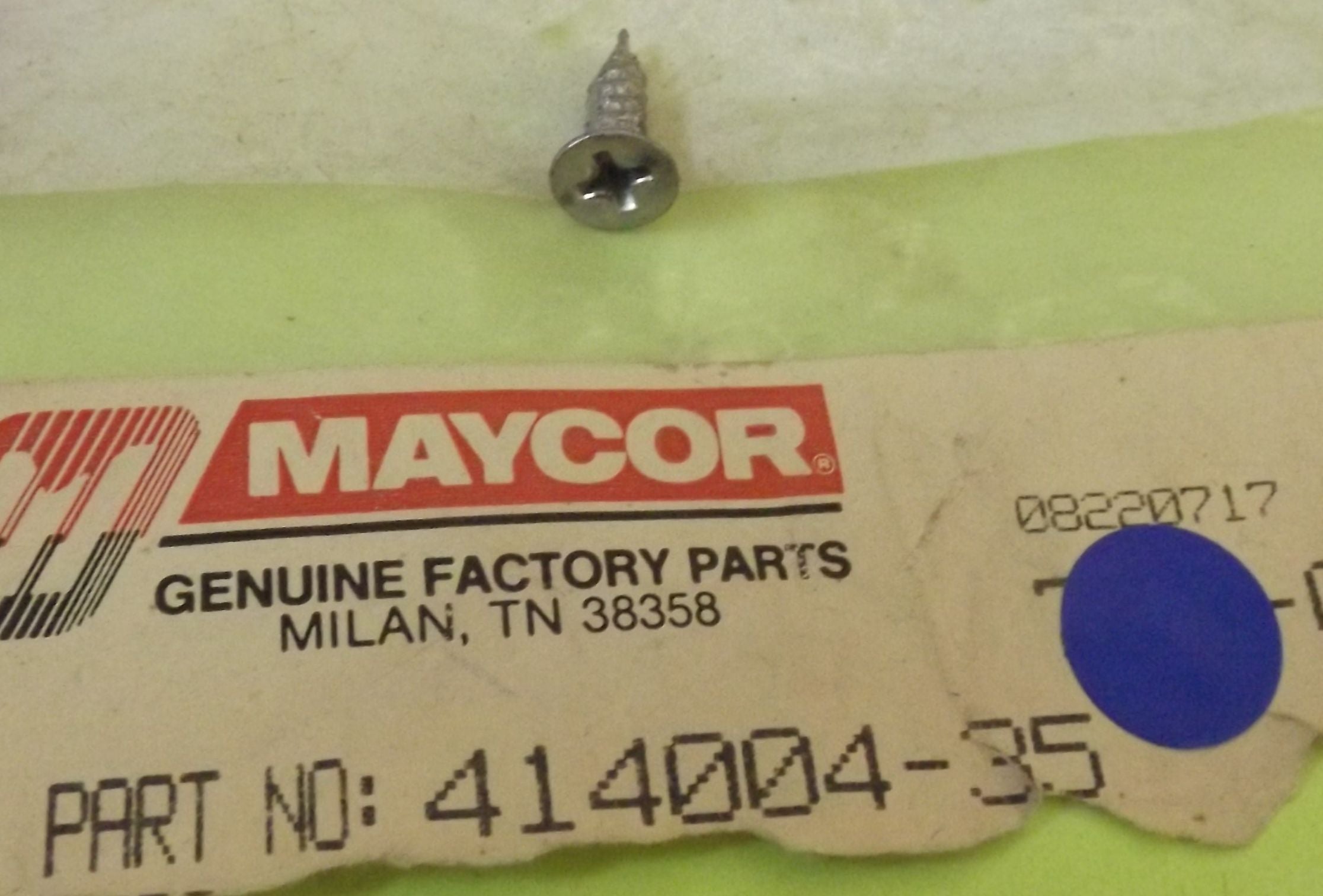 MAYTAG REFRIGERATOR 414004-35 SCREW (NEW)
