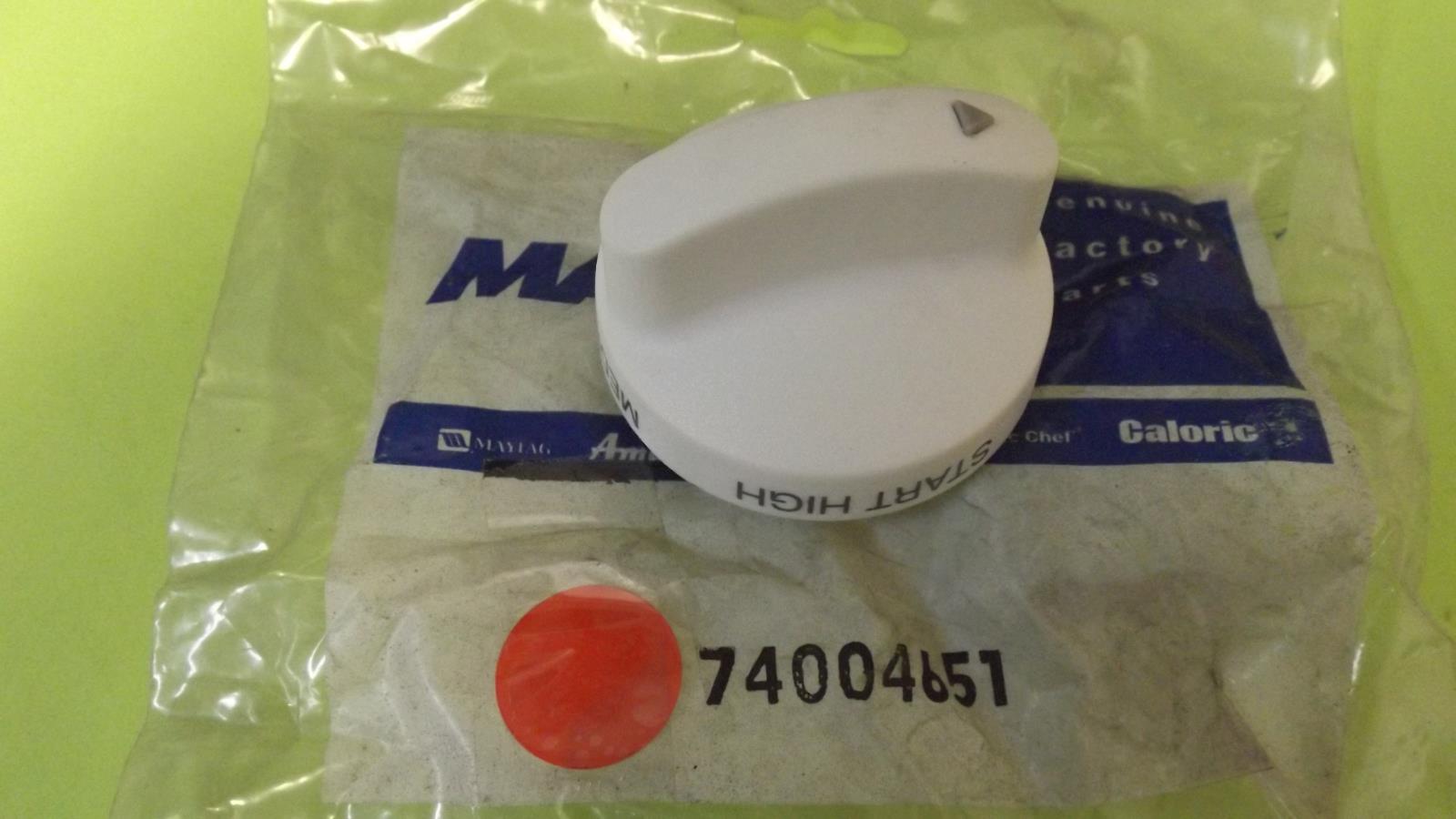 WHIRLPOOL STOVE 74004651 KNOB WHITE (NEW)