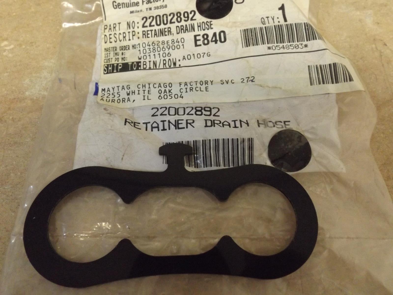 WHIRLPOOL WASHER 22002892 Retainer, Drain Hose (NEW)