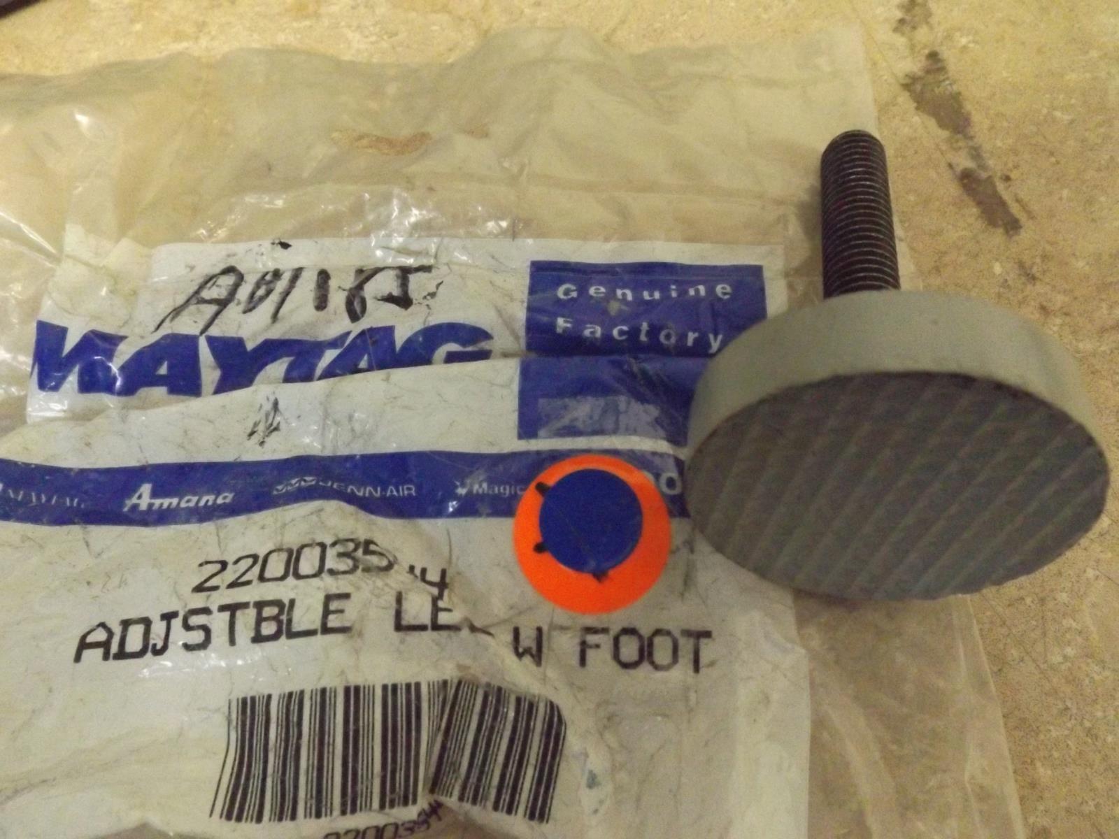 WHIRLPOOL REFRIGERATOR 22003544 ADJUSTABLE LEG (NEW)
