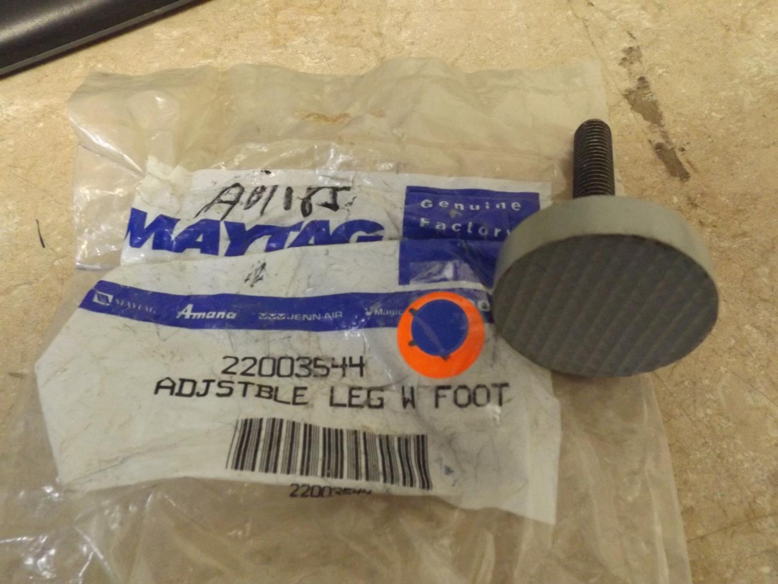 WHIRLPOOL REFRIGERATOR 22003544 ADJUSTABLE LEG (NEW)