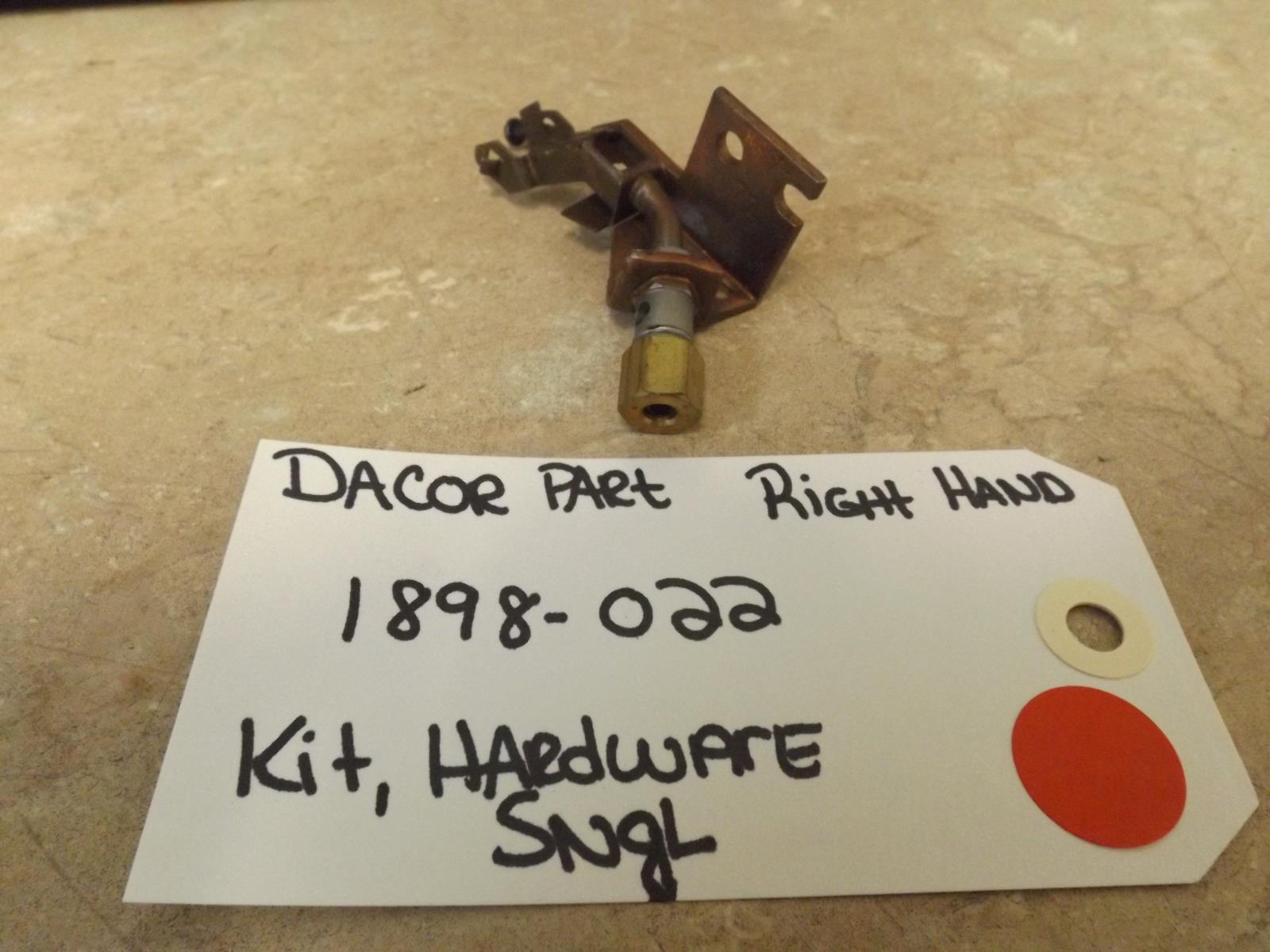 DACOR PART STOVE 1898-022 SINGLE RIGHT HAND PILOT ASSY.#71