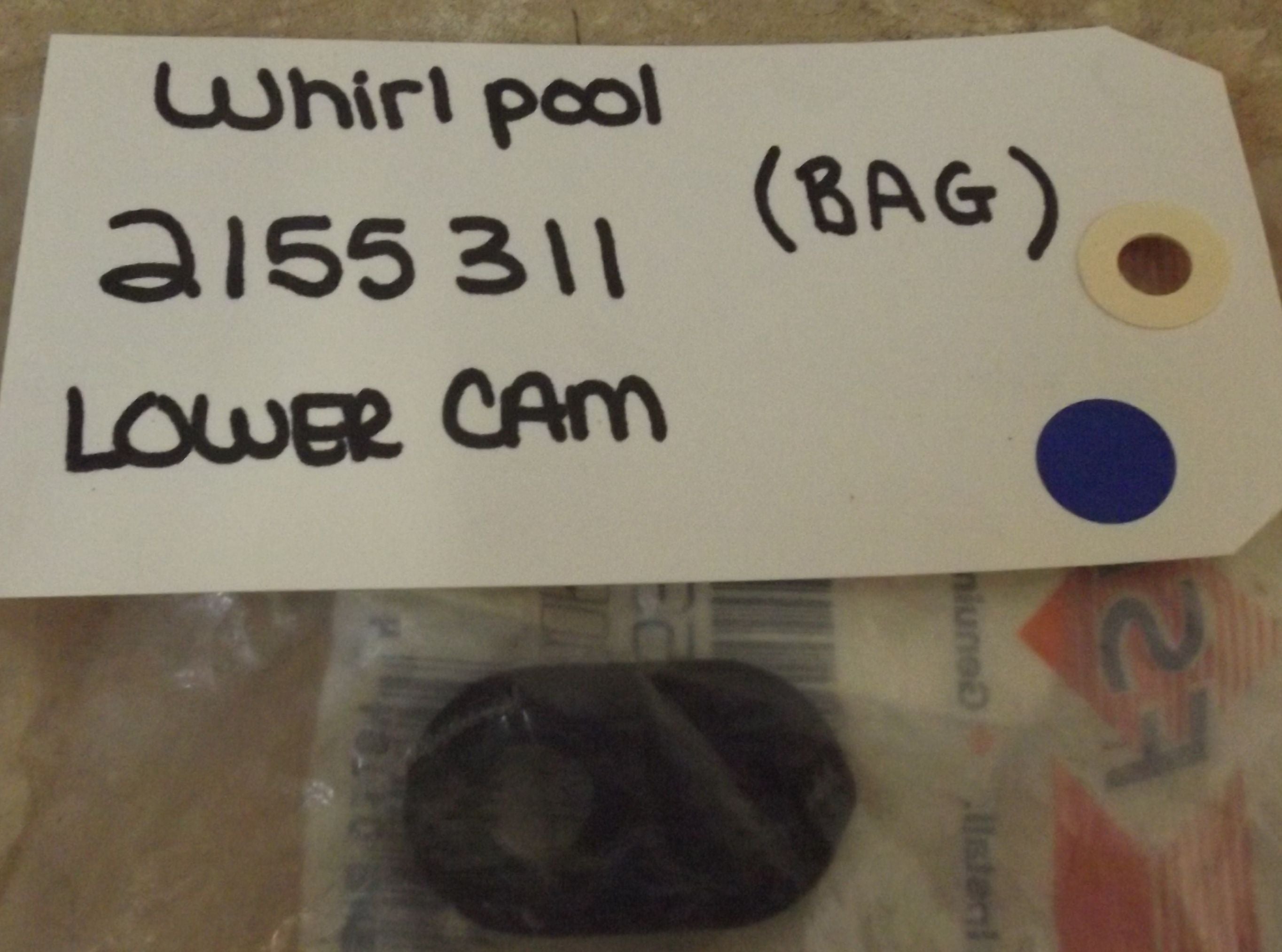 WHIRLPOOL REFRIGERATOR 2155311 LOWER CAM (NEW)