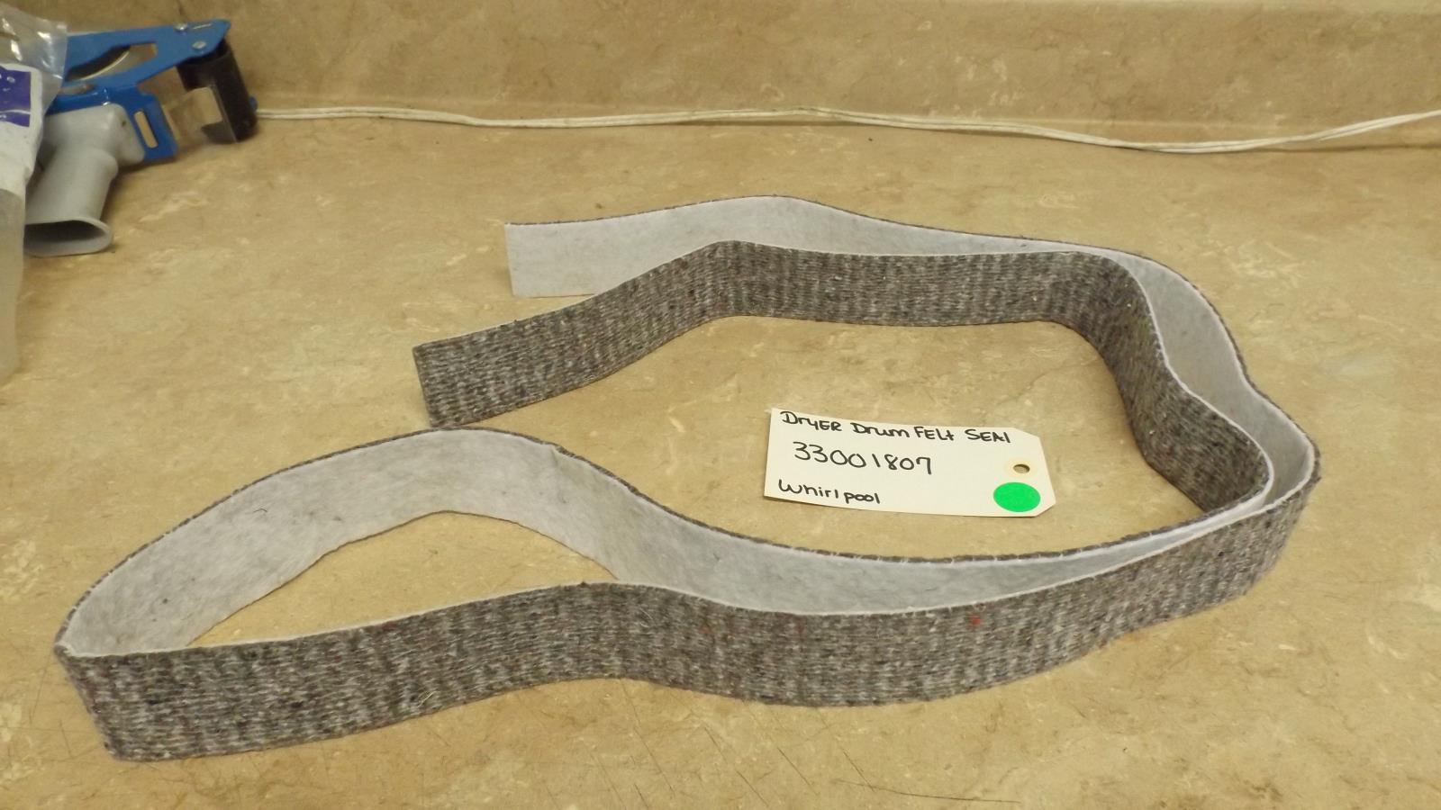 WHIRLPOOL DRYER 33001807 DRUM FELT SEAL (NEW)