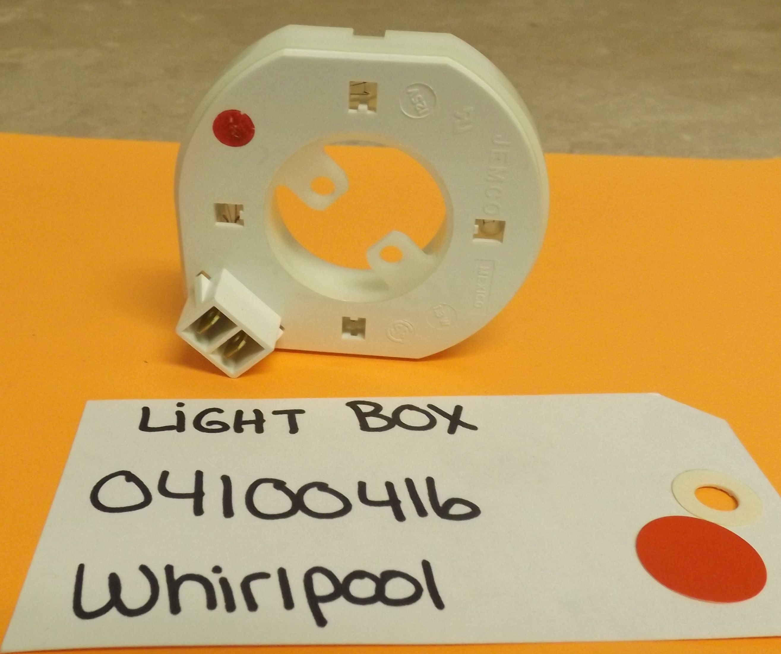 WHIRLPOOL STOVE 04100416 LIGHT BOX