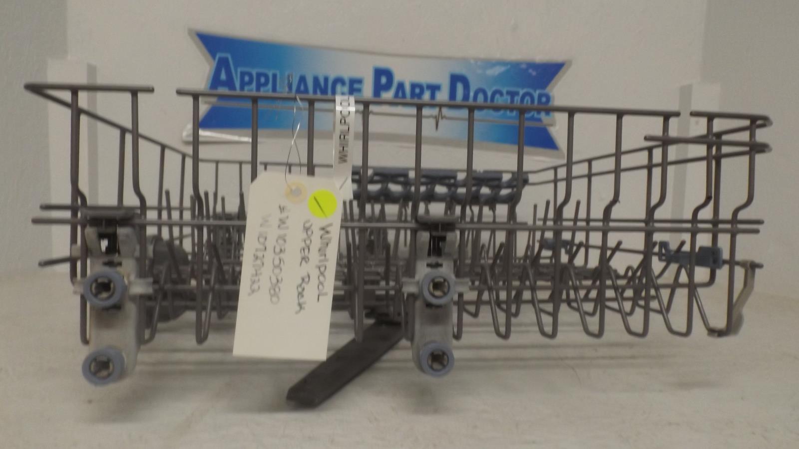 WHIRLPOOL DISHWASHER UPPER RACK W10350380 W10727422 USED