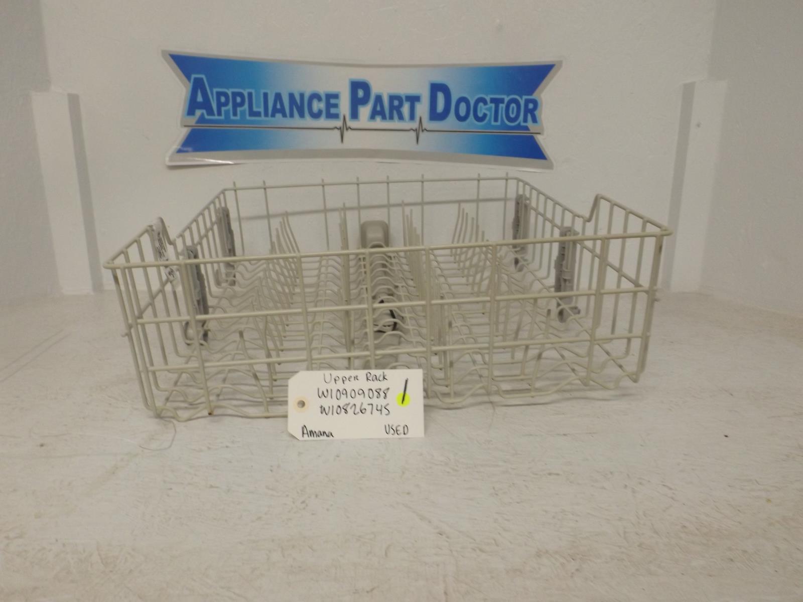 Amana Dishwasher Dishrack, Upper W10909088 W10826745 Used