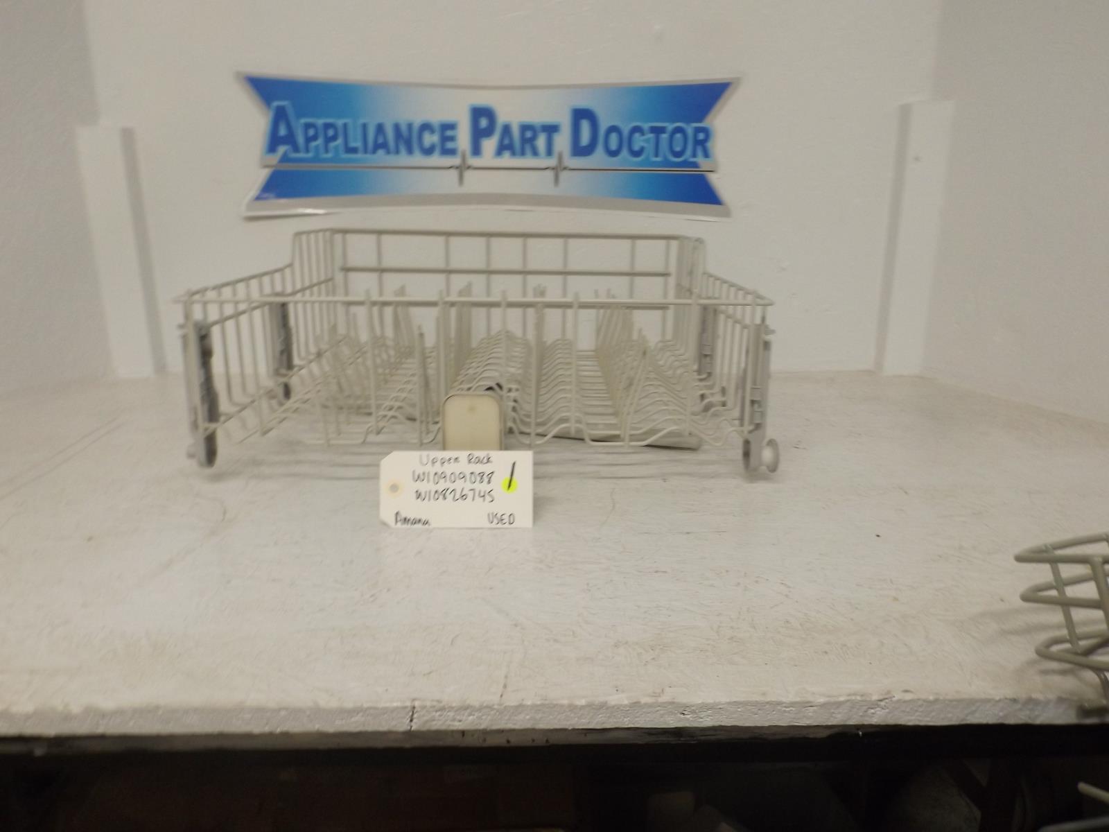 Amana Dishwasher Dishrack, Upper W10909088 W10826745 Used