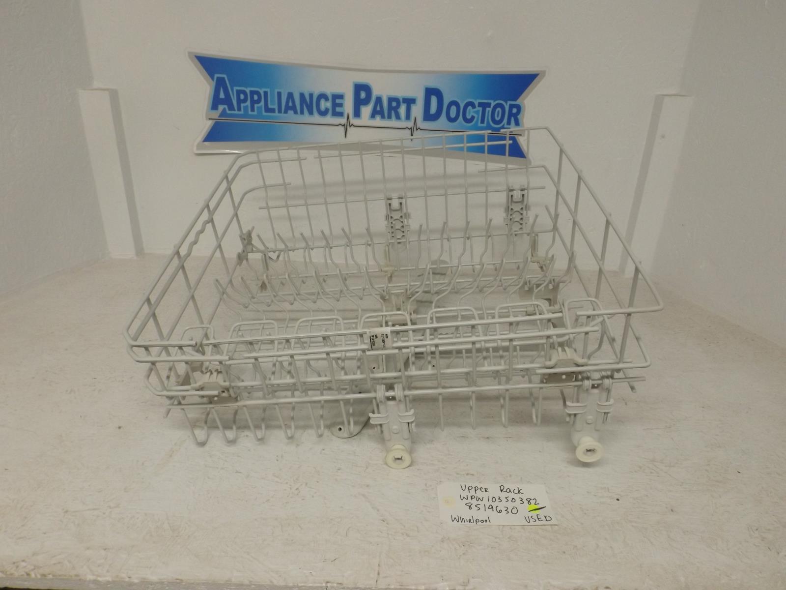 Whirlpool Dishwasher WPW10350382 8519630 Upper Dish Rack Used
