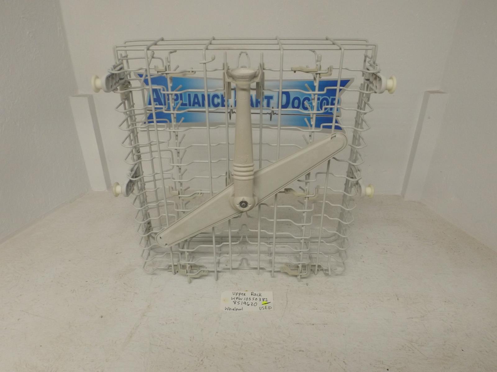 Whirlpool Dishwasher WPW10350382 8519630 Upper Dish Rack Used