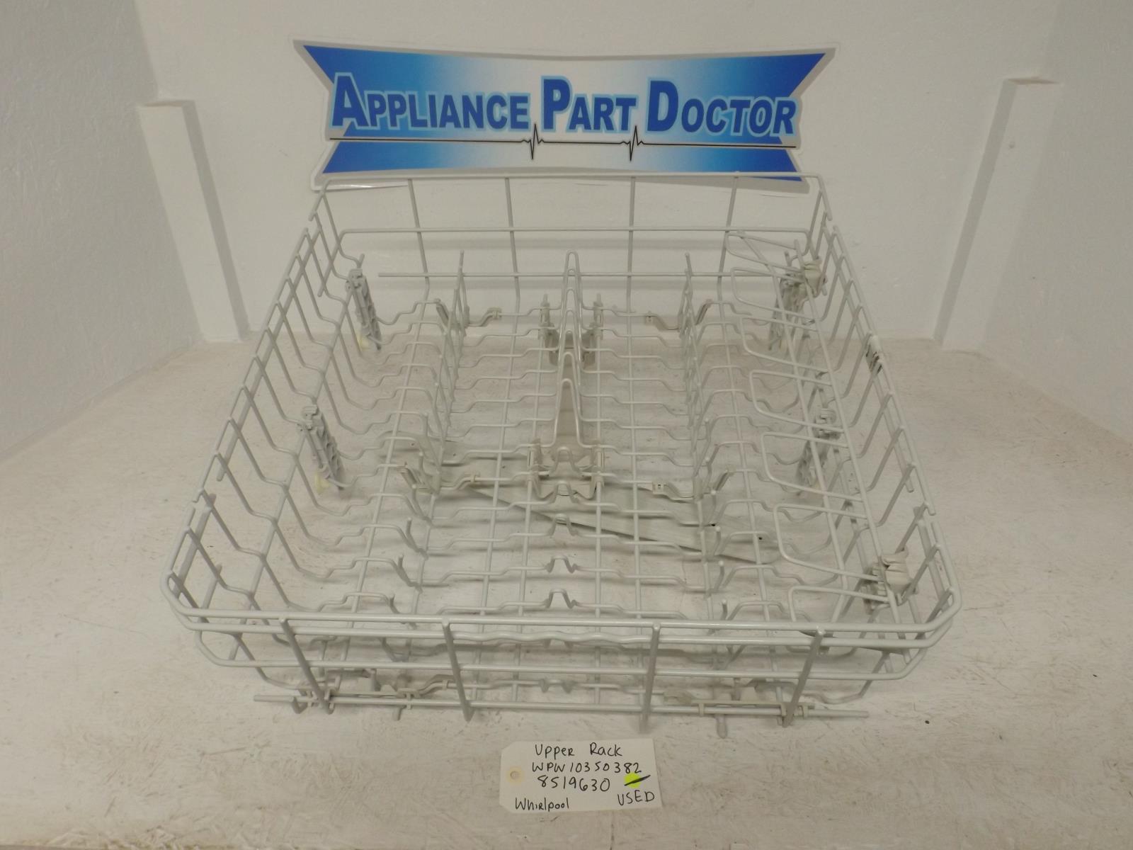 Whirlpool Dishwasher WPW10350382 8519630 Upper Dish Rack Used