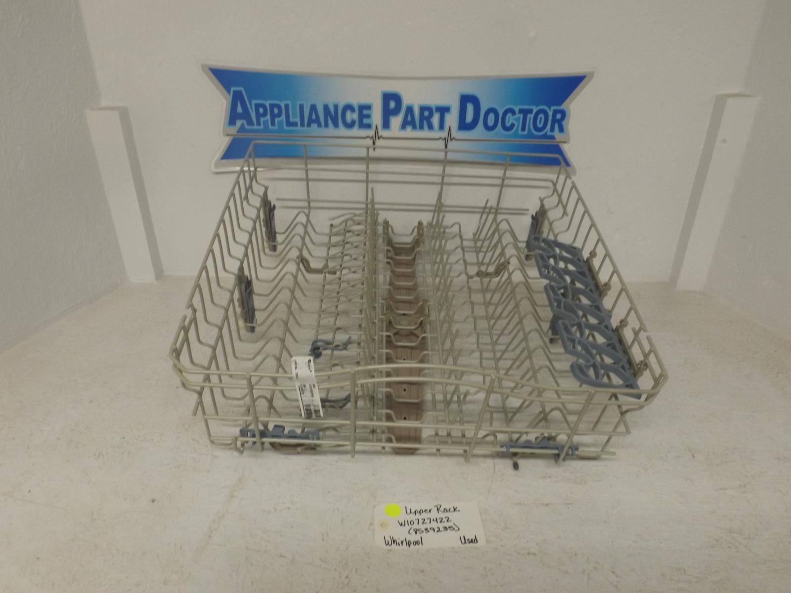 Whirlpool Dishwasher W10727422  8539235 Upper Dish Rack Used