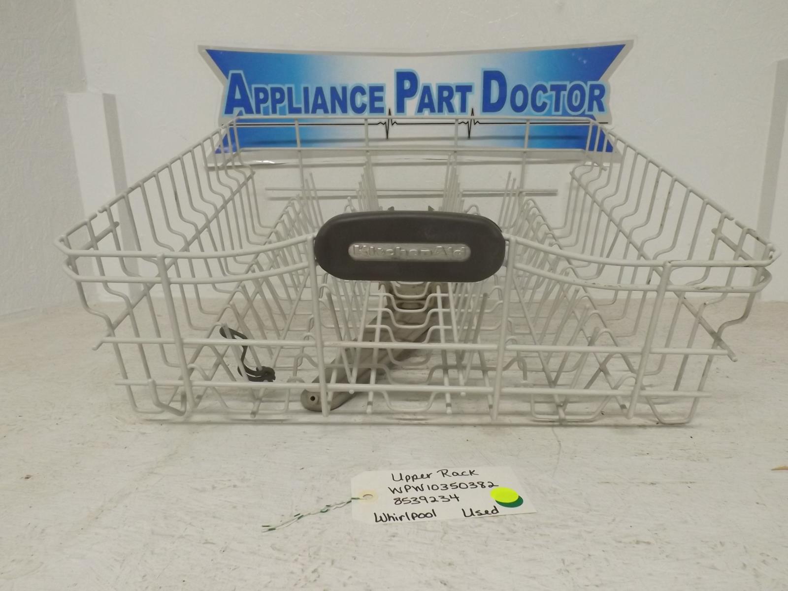 Whirlpool Dishwasher WPW10350382  8539234 Upper Dish Rack Used