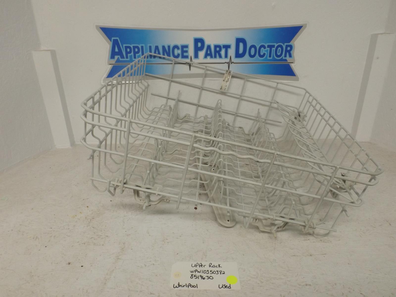 Whirlpool Dishwasher WPW10350382  8519630 Upper Rack Used