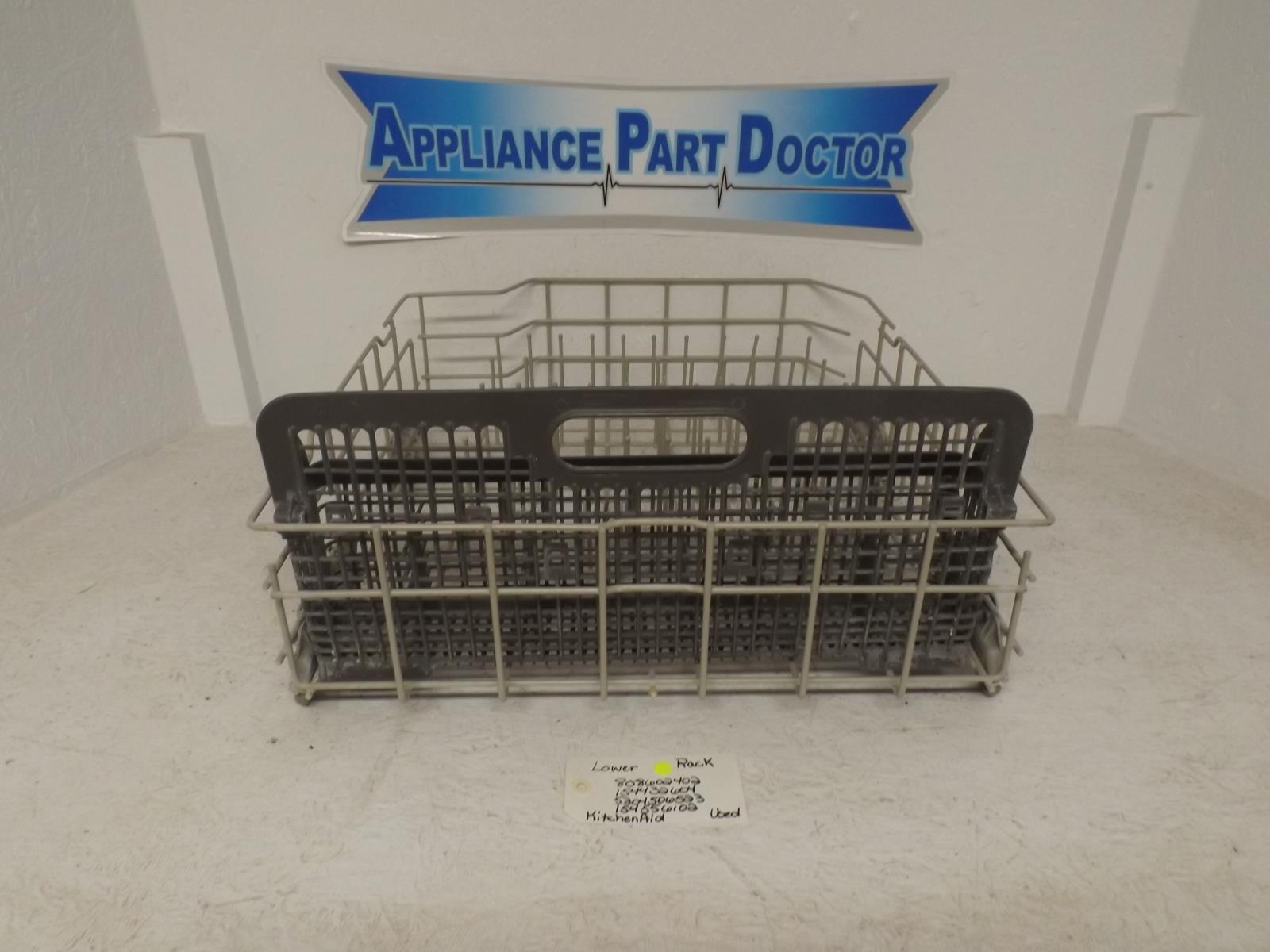 KitchenAid Dishwasher 808602402 154432604 5304506523 154556102 Lower Rack Used
