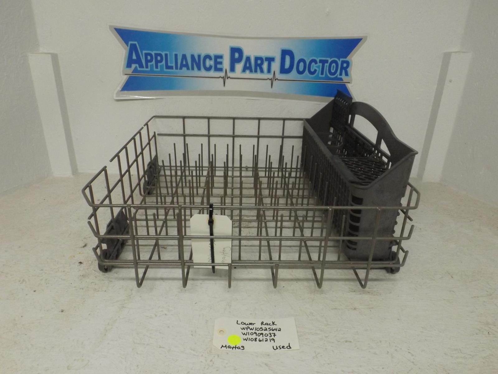Maytag Dishwasher WPW10525642  W10909037  W10861219 Lower Rack Used