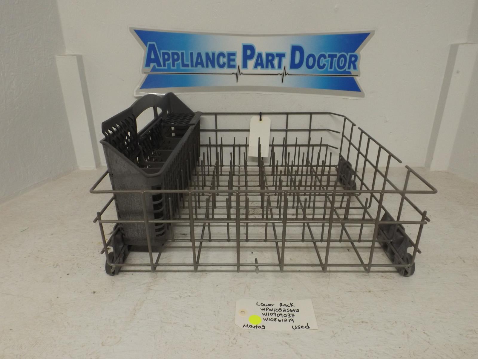 Maytag Dishwasher WPW10525642  W10909037  W10861219 Lower Rack Used