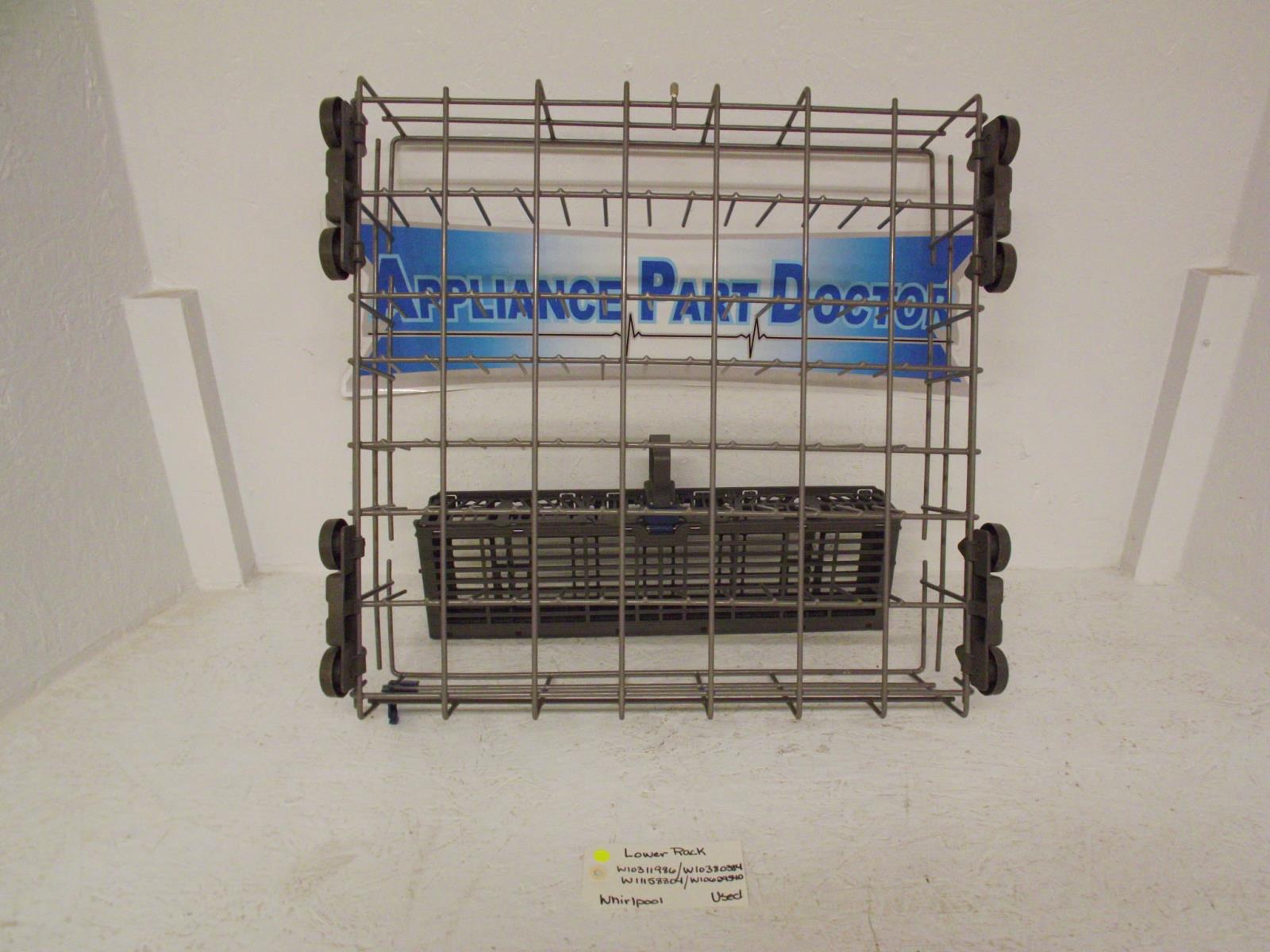 Whirlpool Dishwasher W10311986  W10380384  W11158804  W10629540 Lower Rack Used