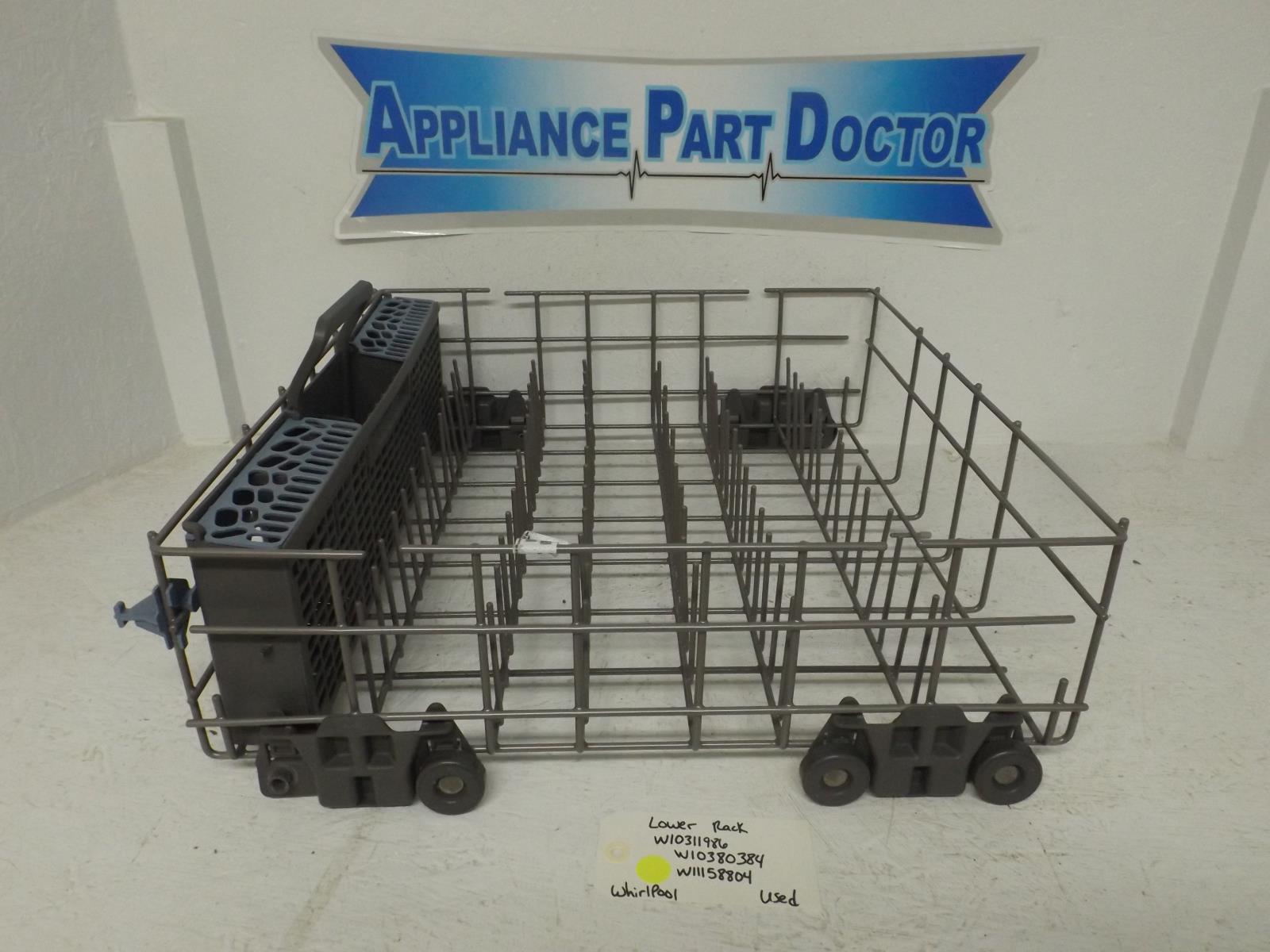 Whirlpool Dishwasher W10311986  W10380384  W11158804 Lower Rack Used