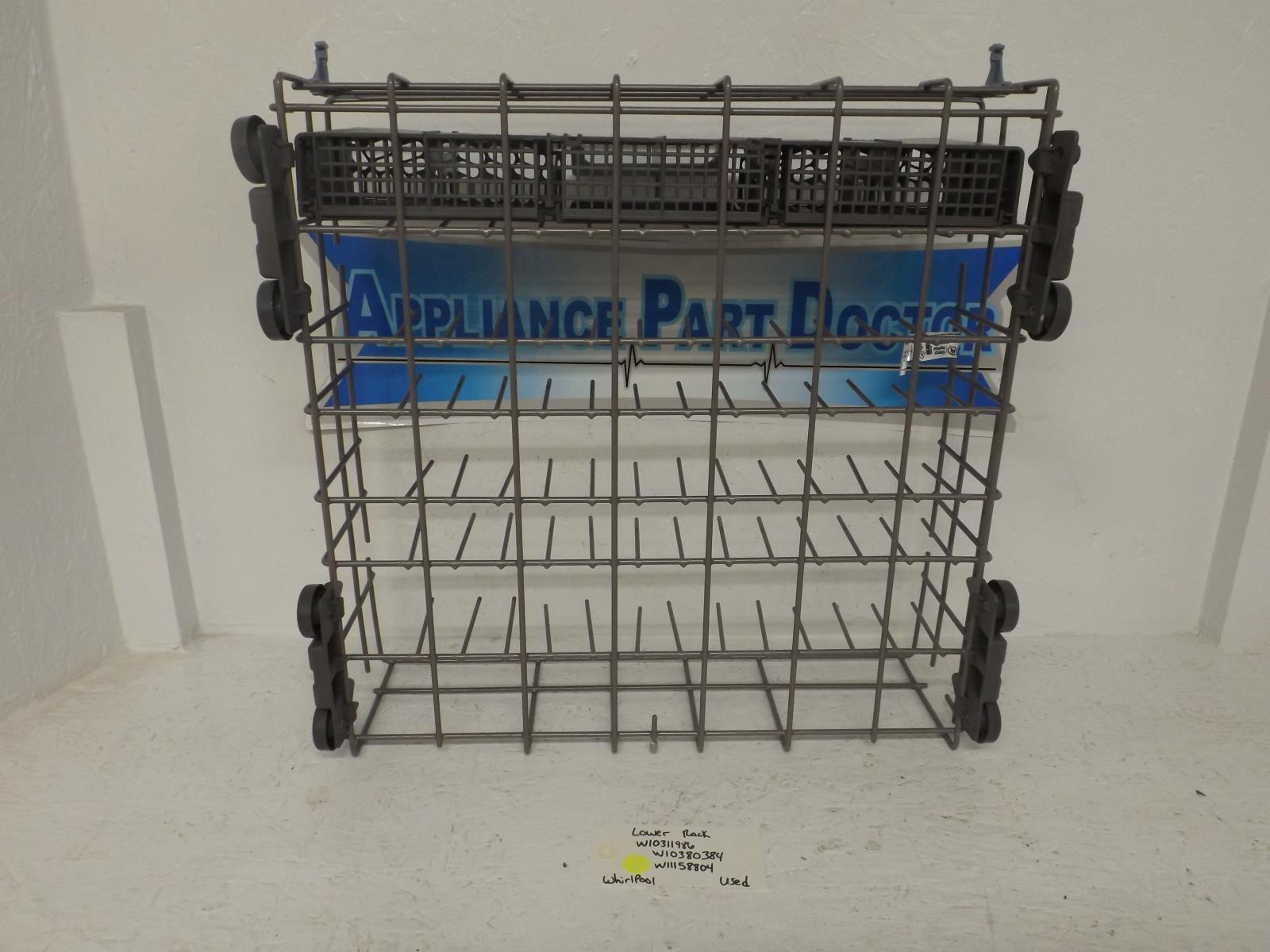 Whirlpool Dishwasher W10311986  W10380384  W11158804 Lower Rack Used