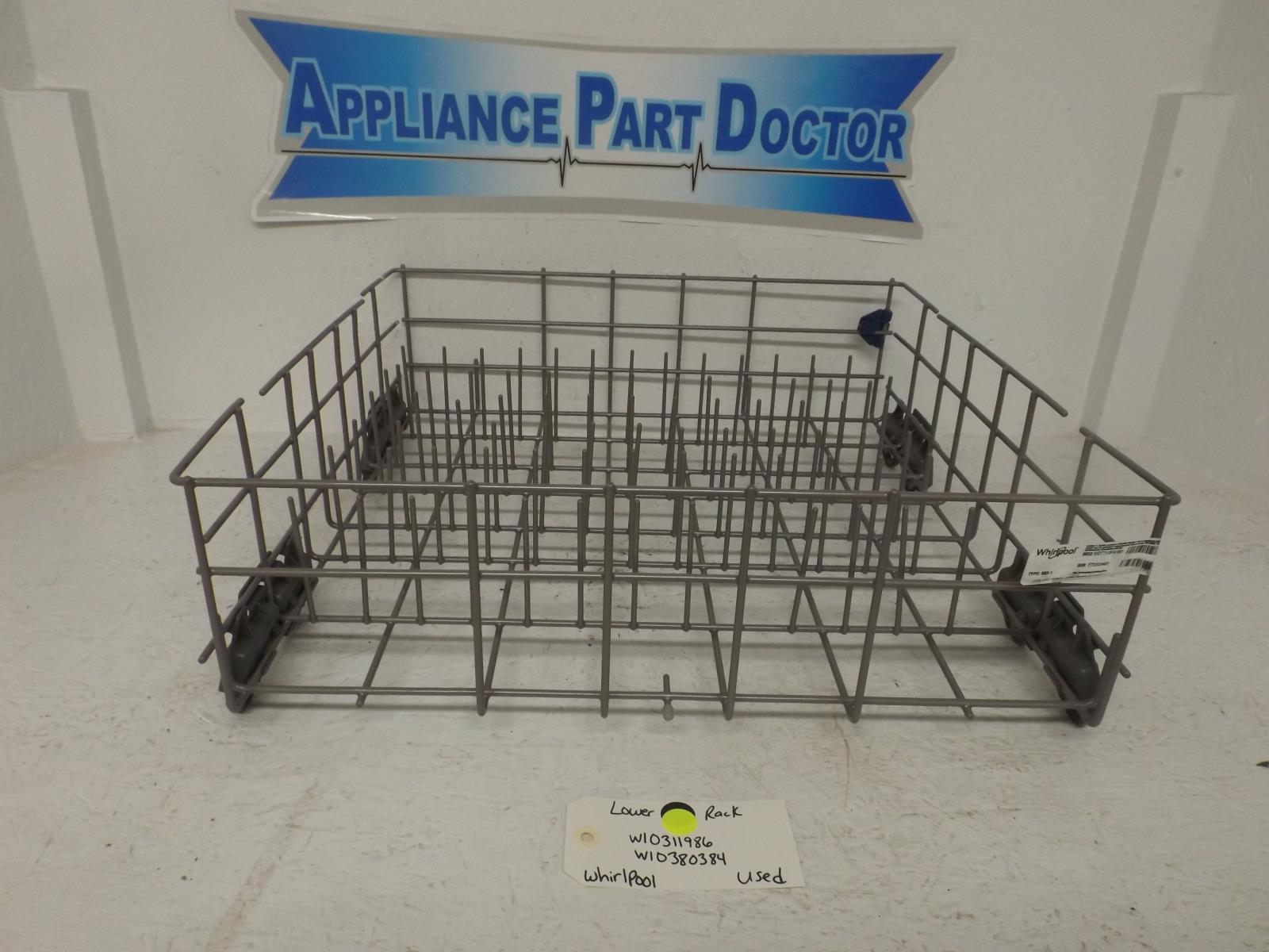 Whirlpool Dishwasher W10311986  W10380384 Lower Rack Used
