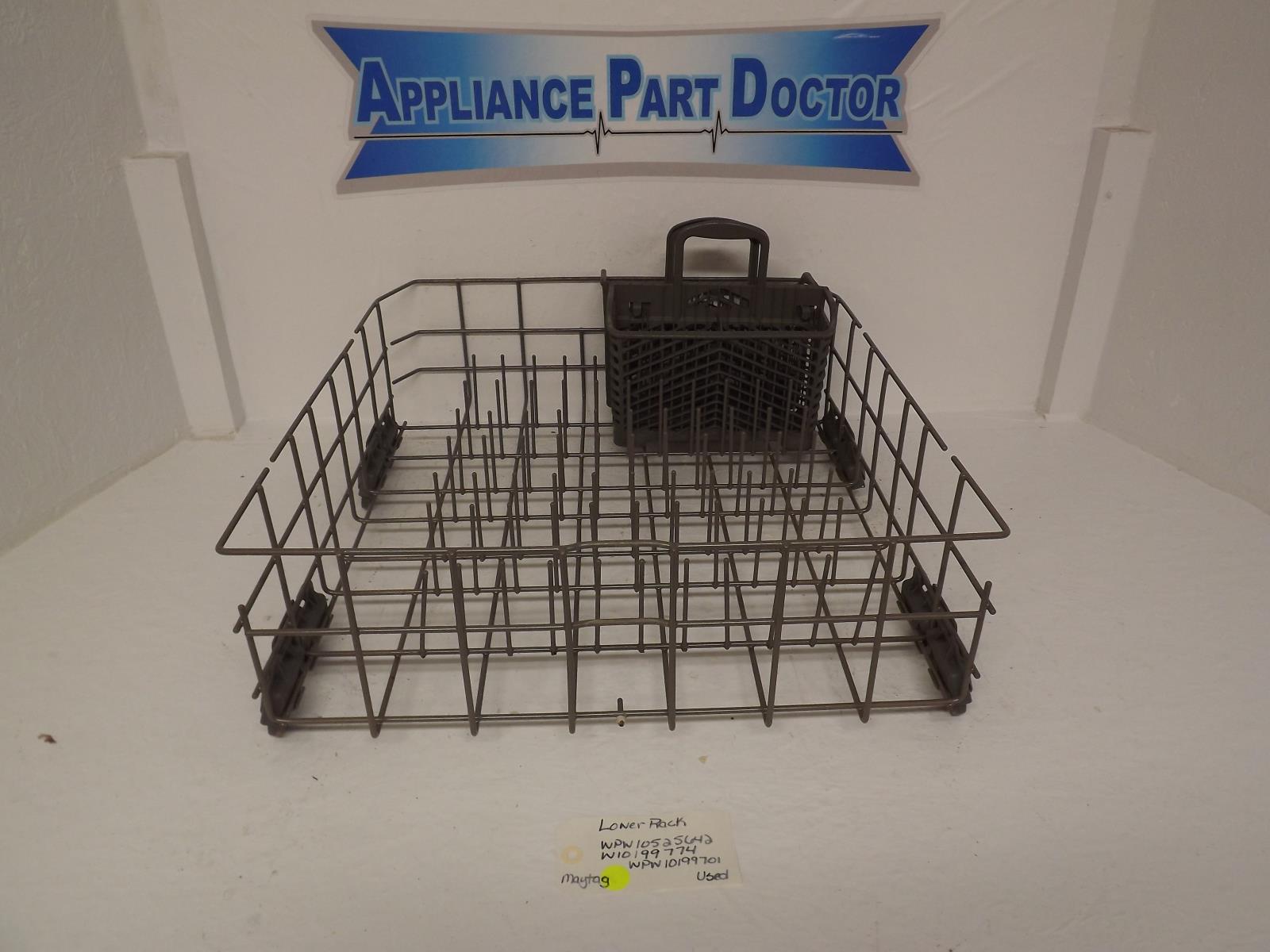 Maytag Dishwasher WPW10525642  W10199774  WPW10199701 Lower Rack Used