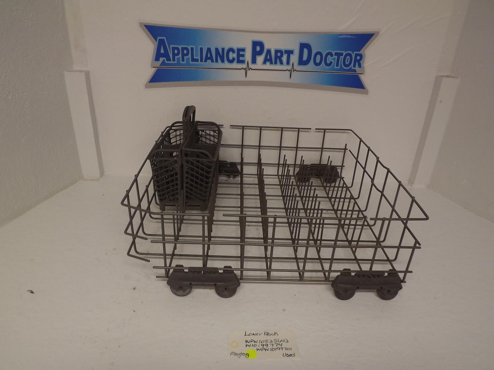 Maytag Dishwasher WPW10525642  W10199774  WPW10199701 Lower Rack Used