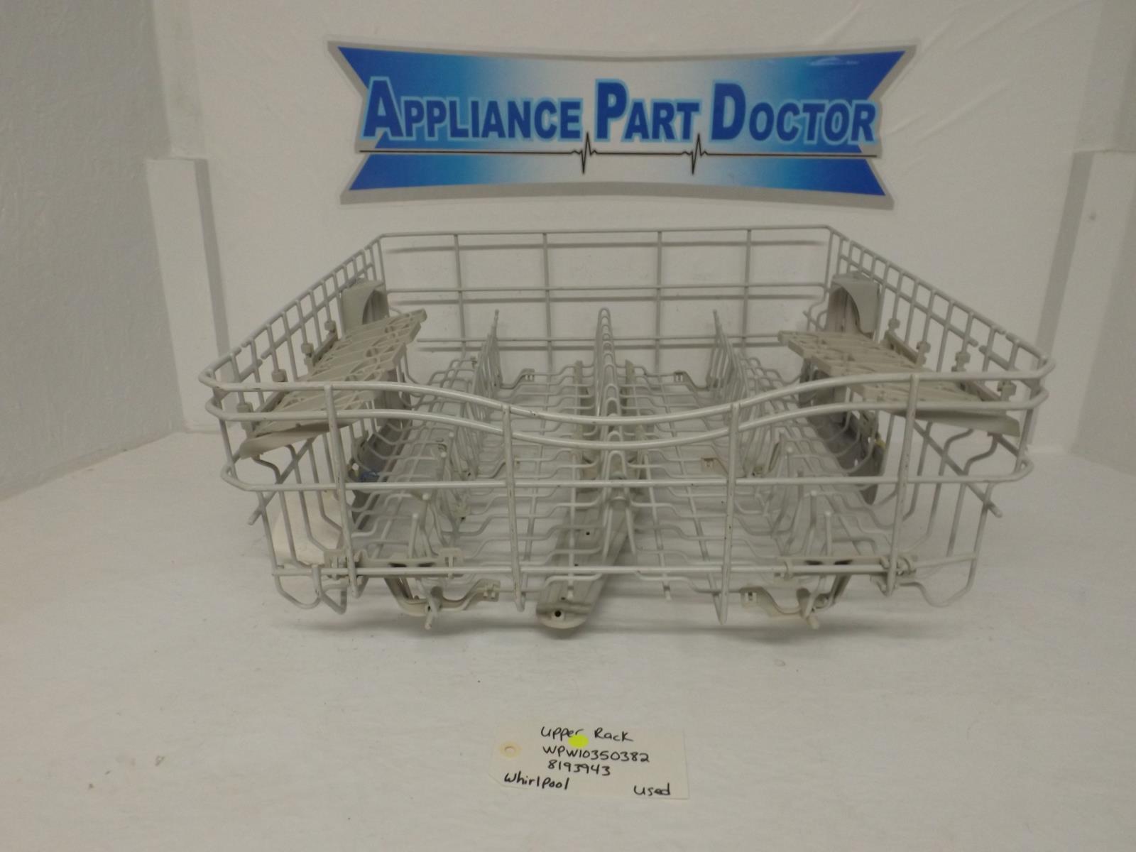 Whirlpool Dishwasher WPW10350382  8193943 Upper Rack Used