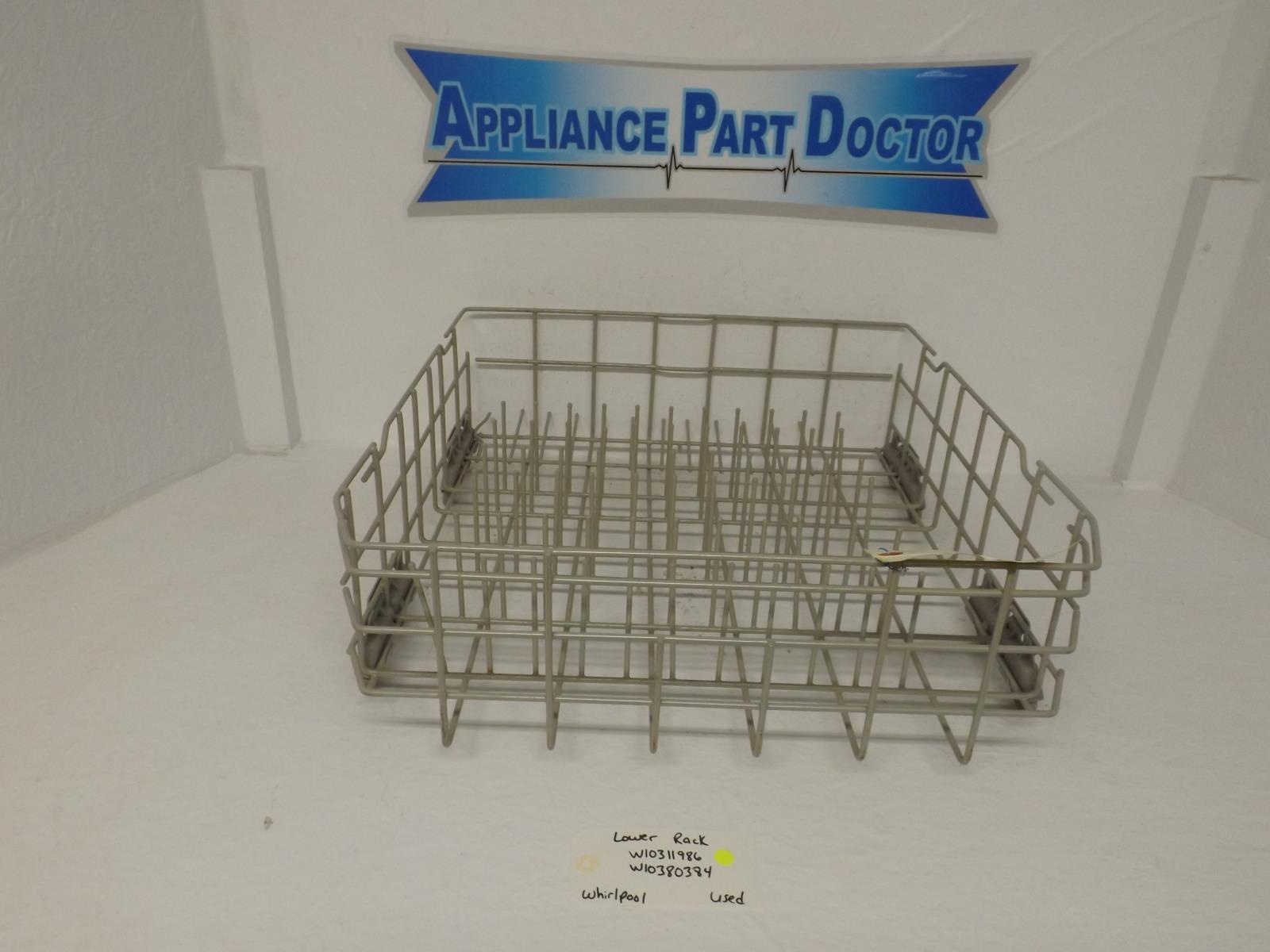 Whirlpool Dishwasher W10311986  W10380384 Lower Rack Used
