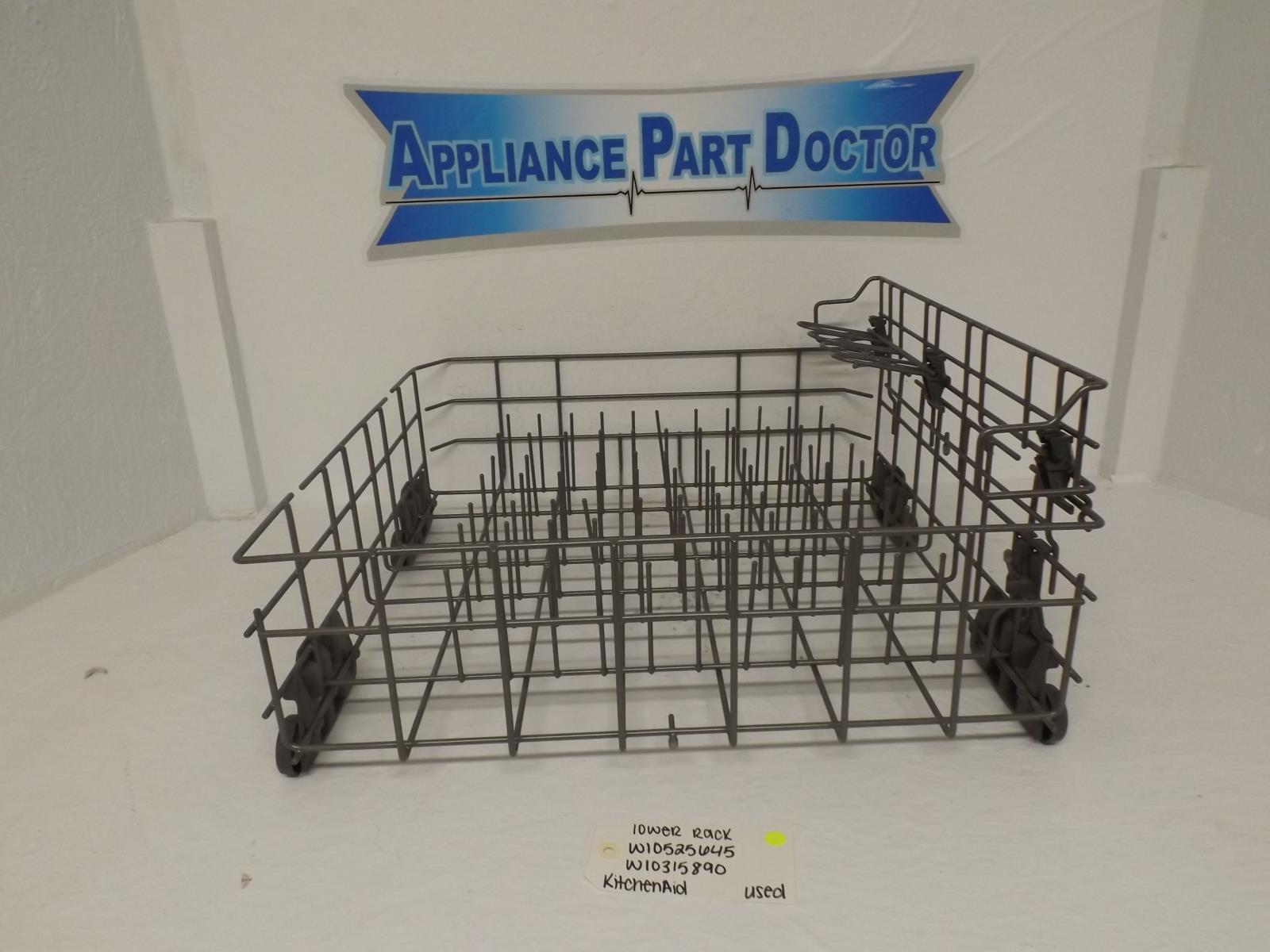 KitchenAid Dishwasher W10525645  W10315890 Lower Rack Used