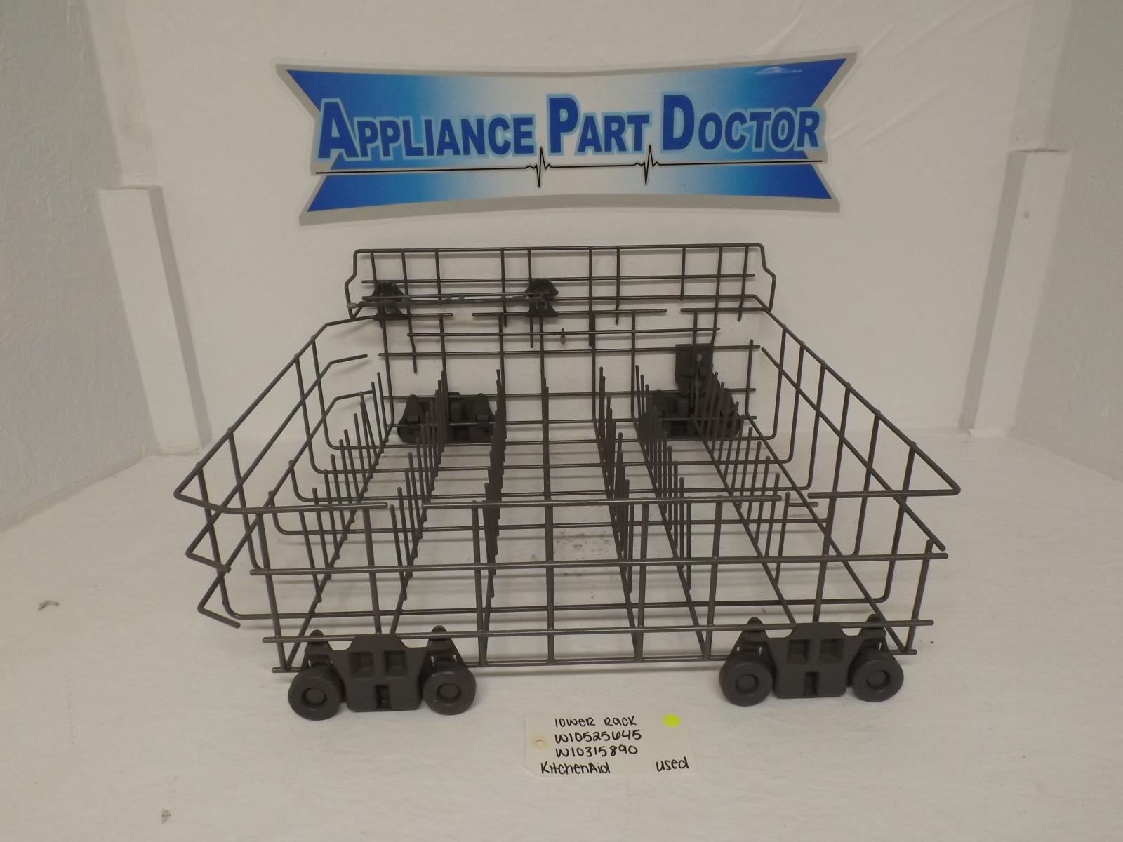 KitchenAid Dishwasher W10525645  W10315890 Lower Rack Used