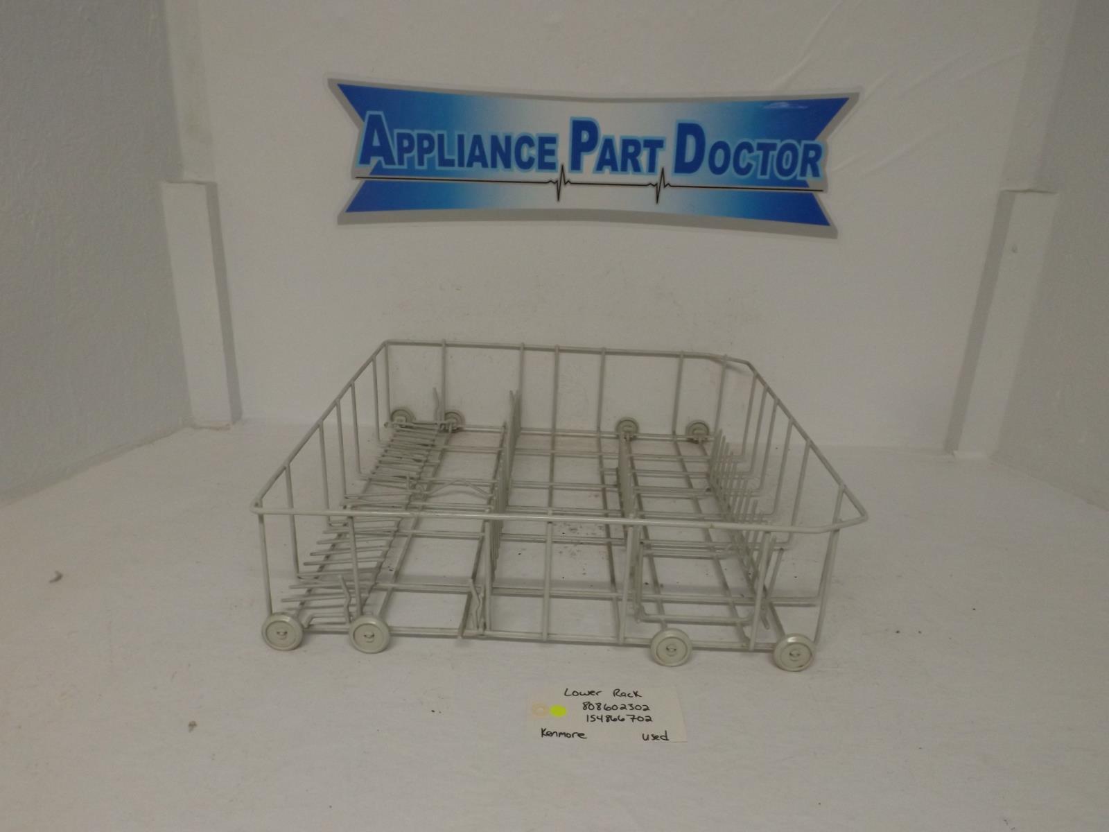 Kenmore Dishwasher 808602302  154866702 Lower Rack Used