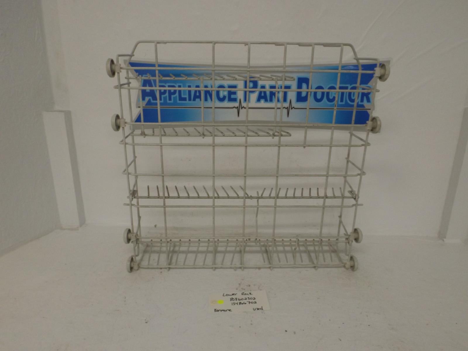 Kenmore Dishwasher 808602302  154866702 Lower Rack Used