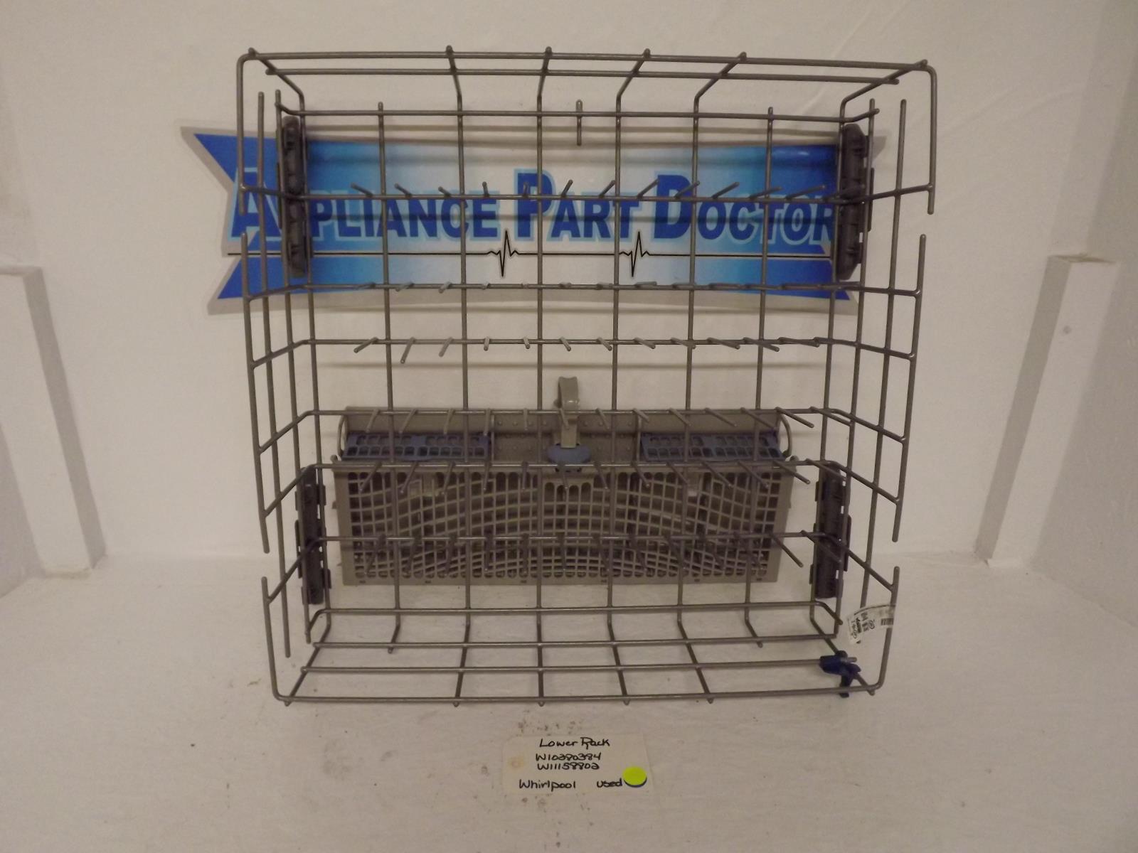 Whirlpool Dishwasher W10380384  W11158802 Lower Rack Used