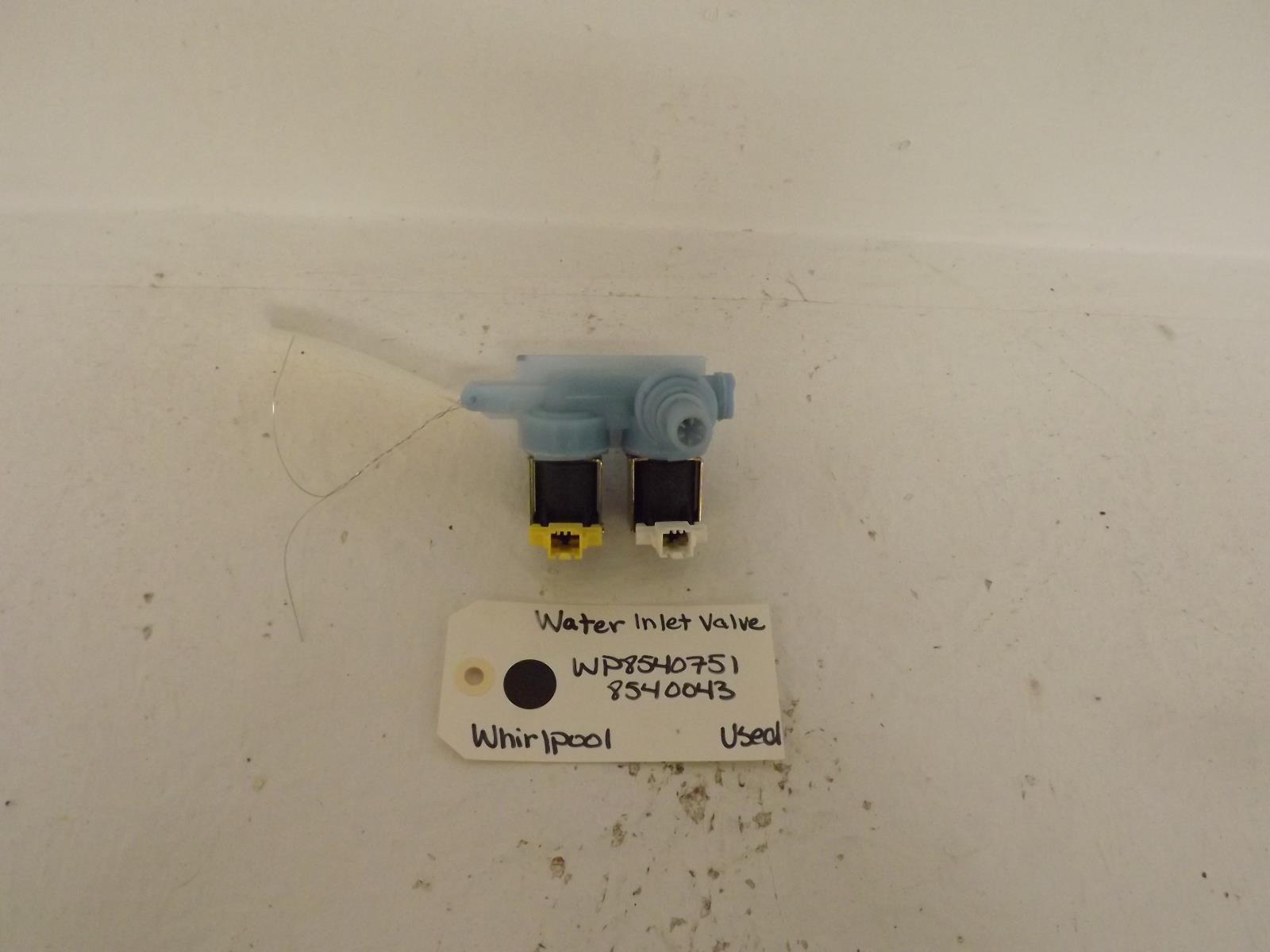 Whirlpool Washer WP8540751  8540043 Water Inlet Valve Used